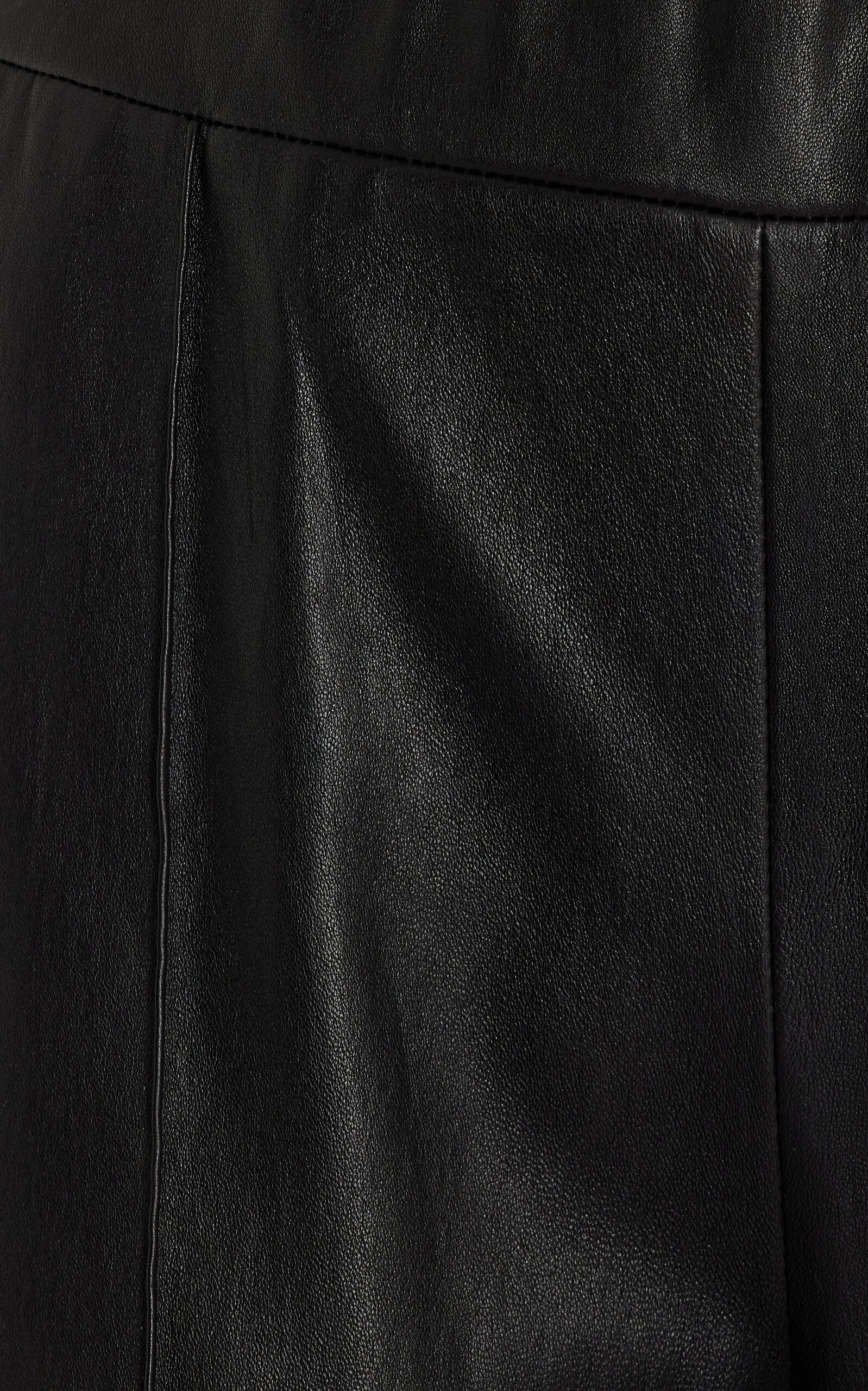 Cropped Leather Flared Pants black - 5