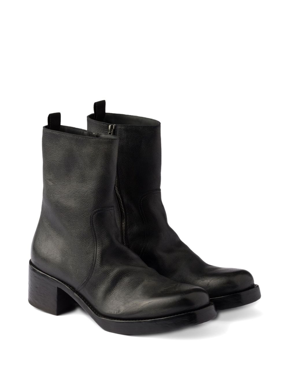 zipped block-heel boots - 2
