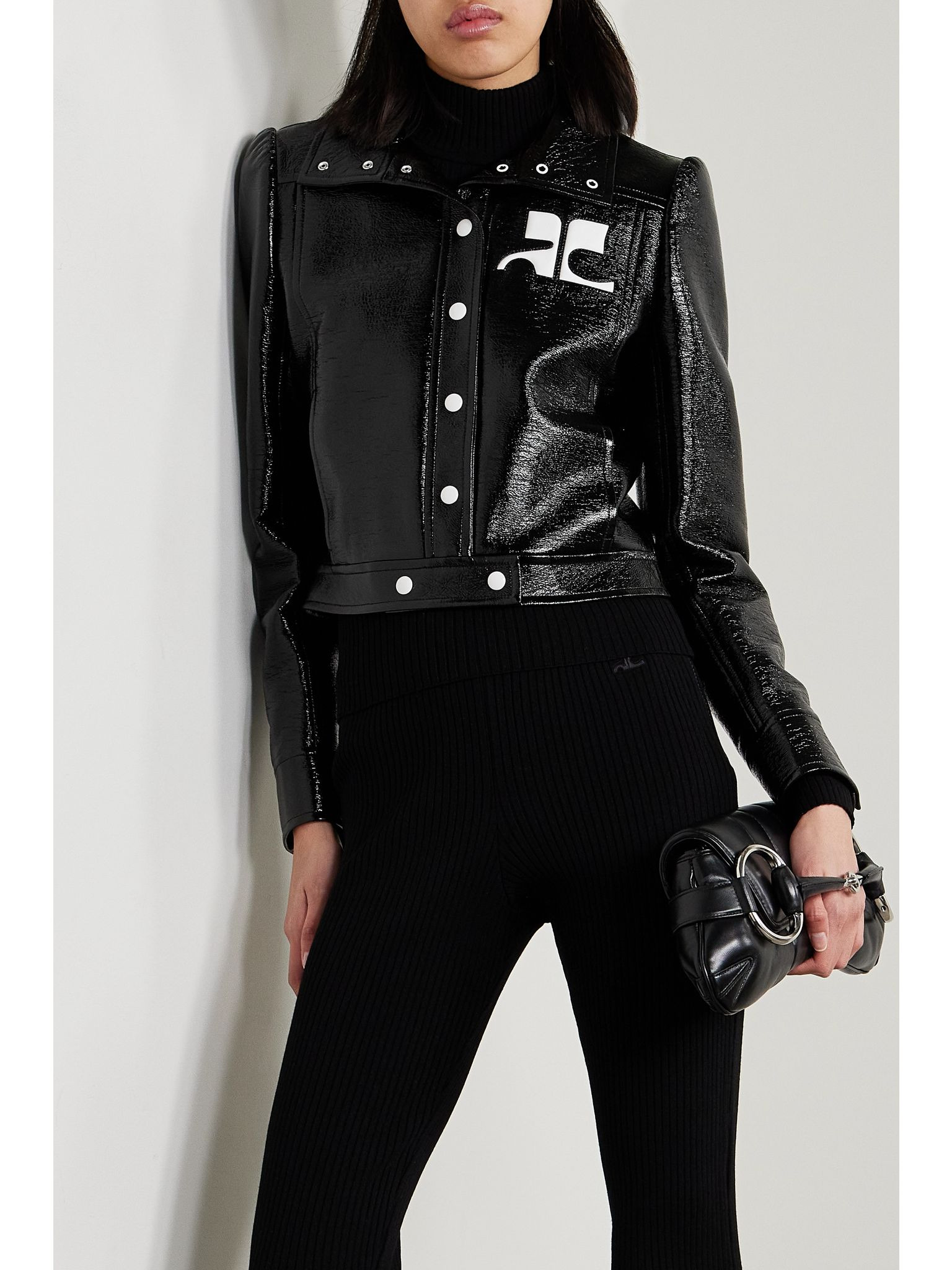 Reedition coated cotton-blend jacket Black - 3