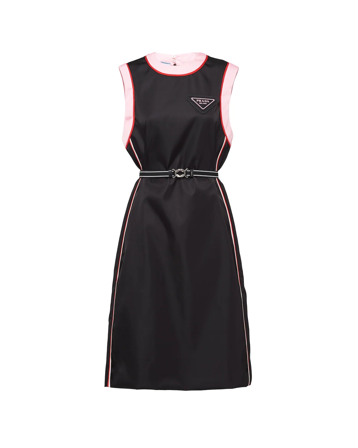 Sleeveless Re-Nylon gabardine dress - 1