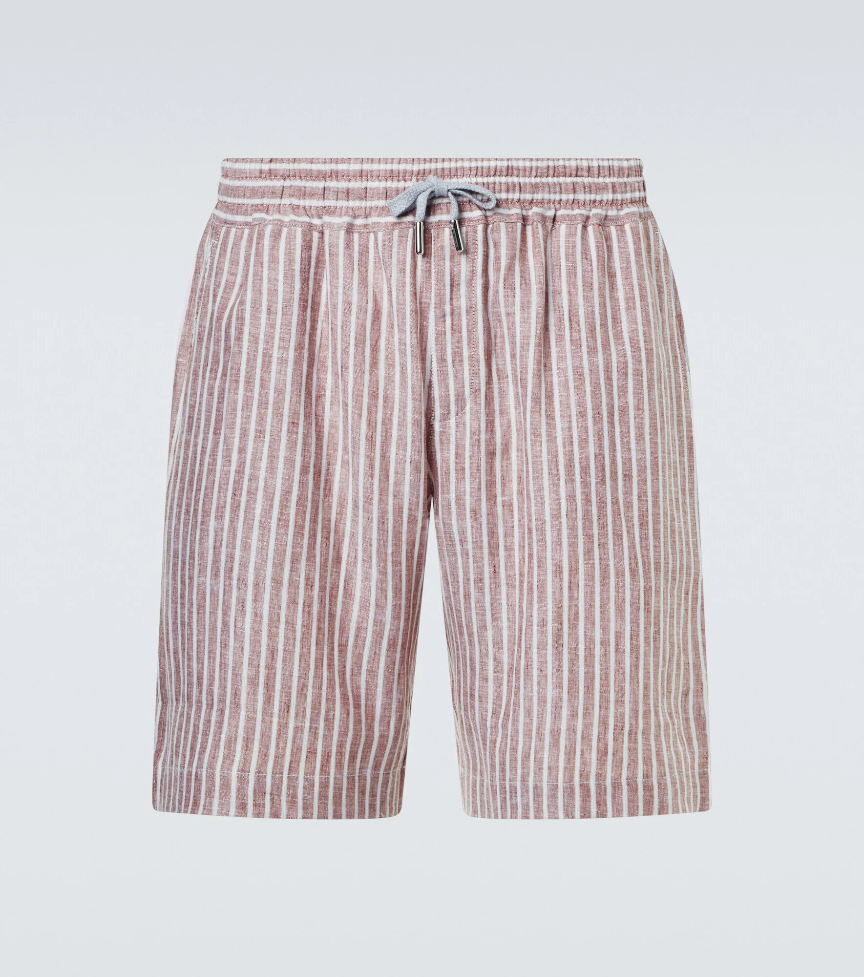Alfa striped linen Bermuda shorts - 1
