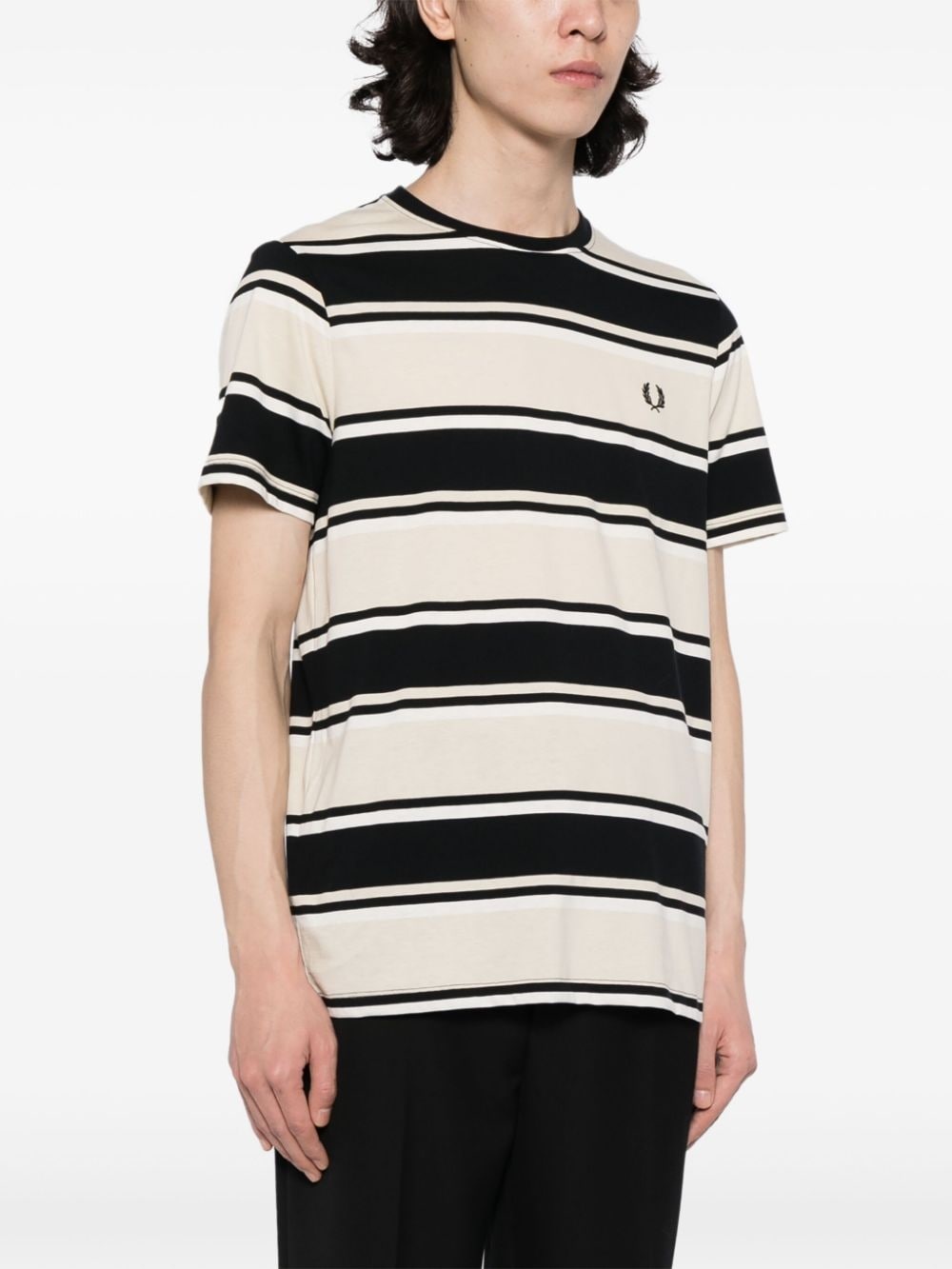 striped cotton T-shirt - 3