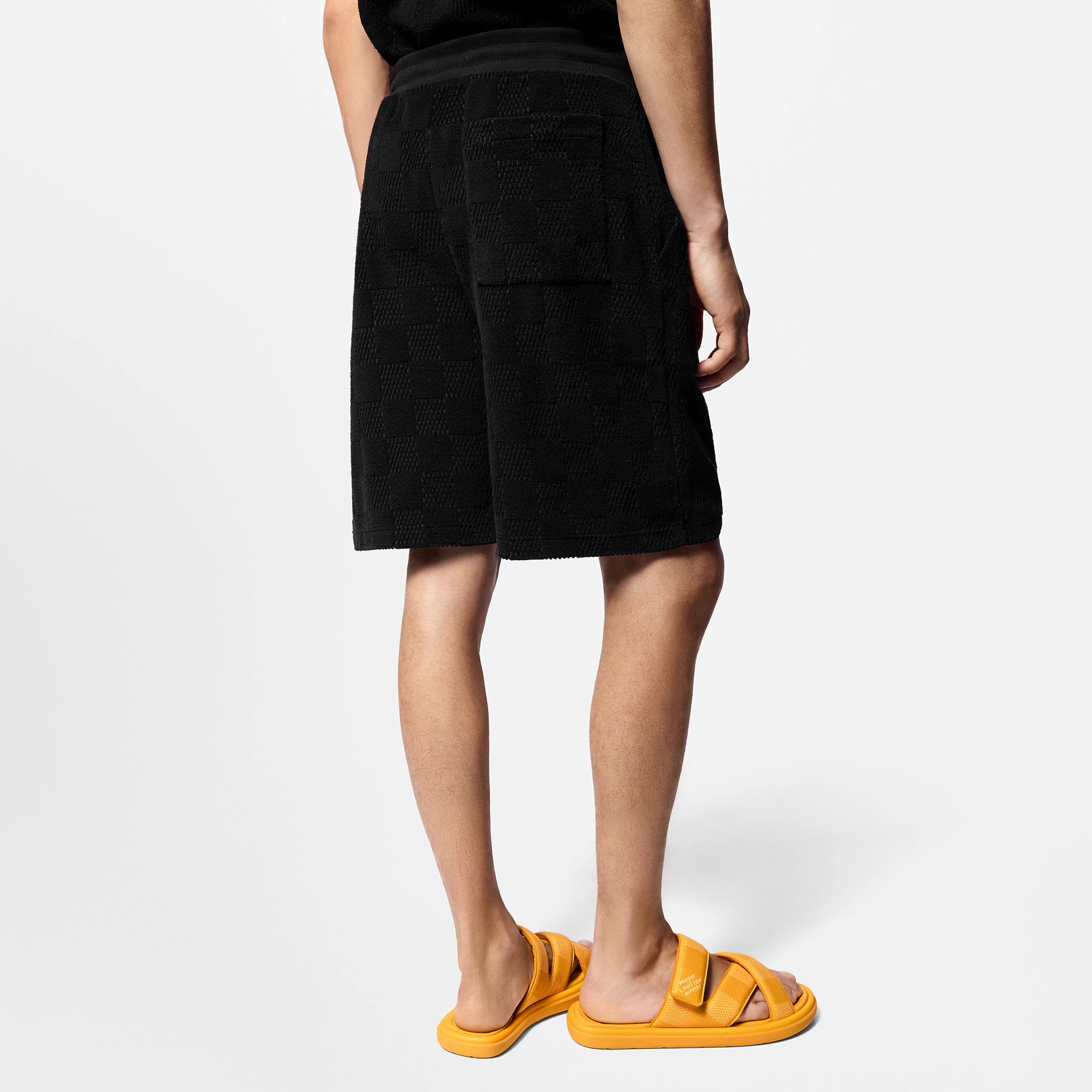 Damier French Terry Cotton Shorts - 4