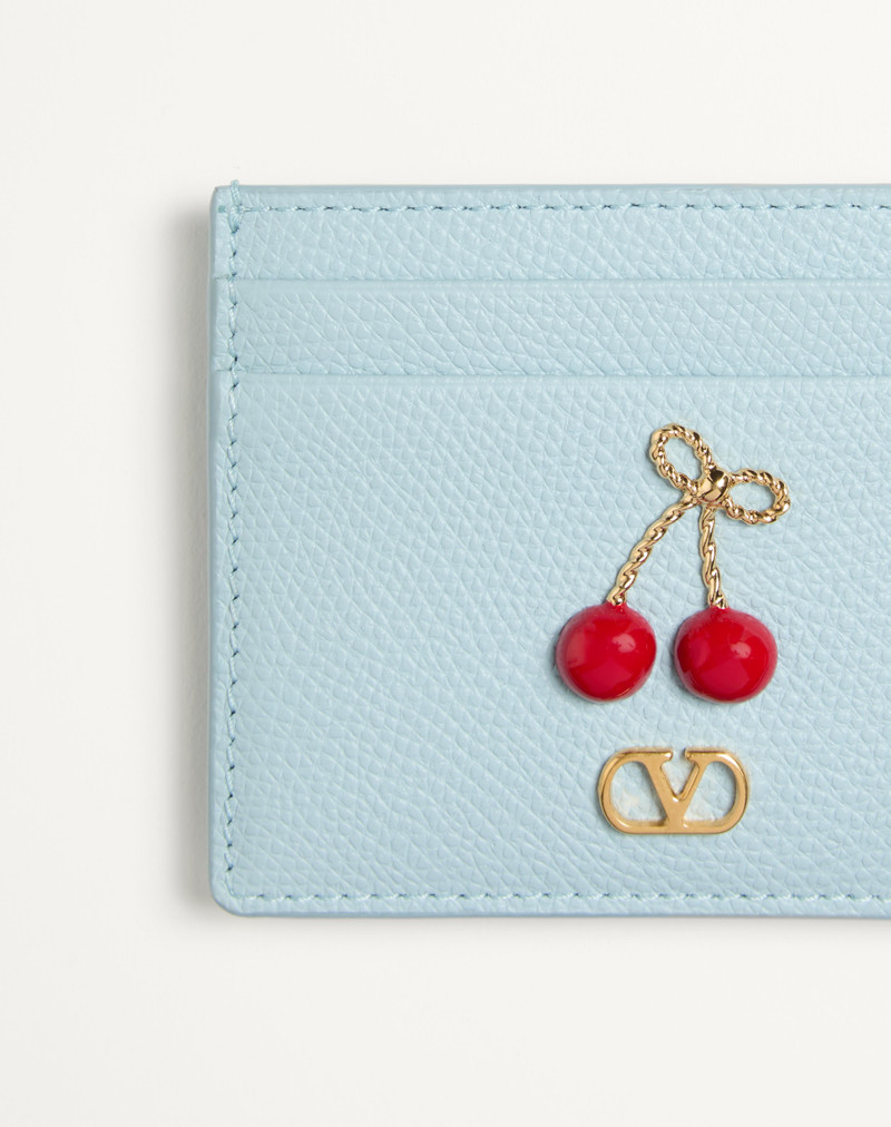 Valentino CHERRYFIC CARDHOLDER IN GRAINY CALFSKIN outlook