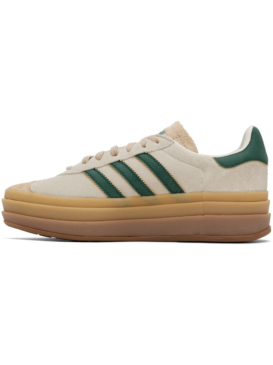 Beige Gazelle Bold Sneakers - 3