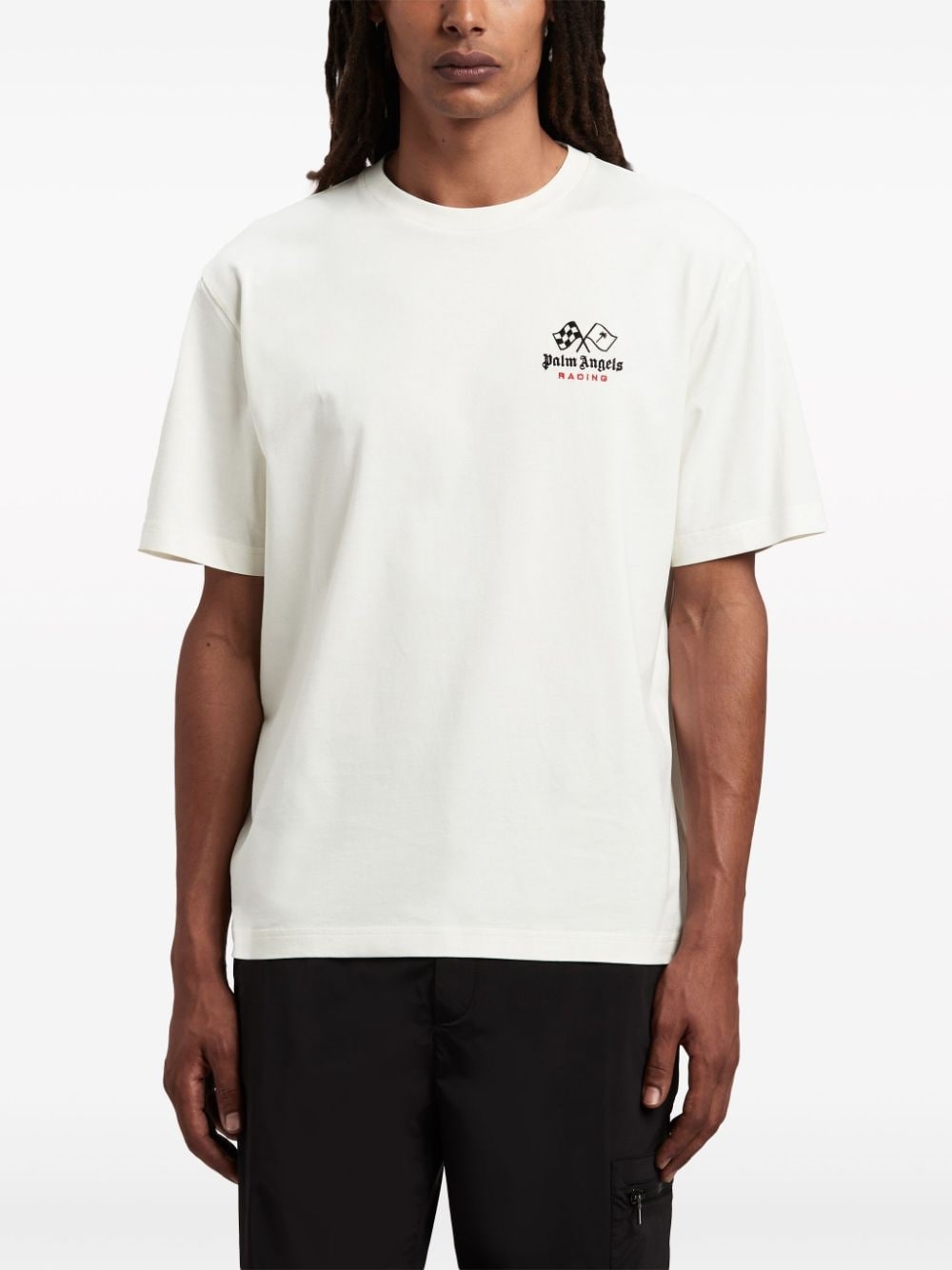 Racing graphic-print cotton T-shirt - 3