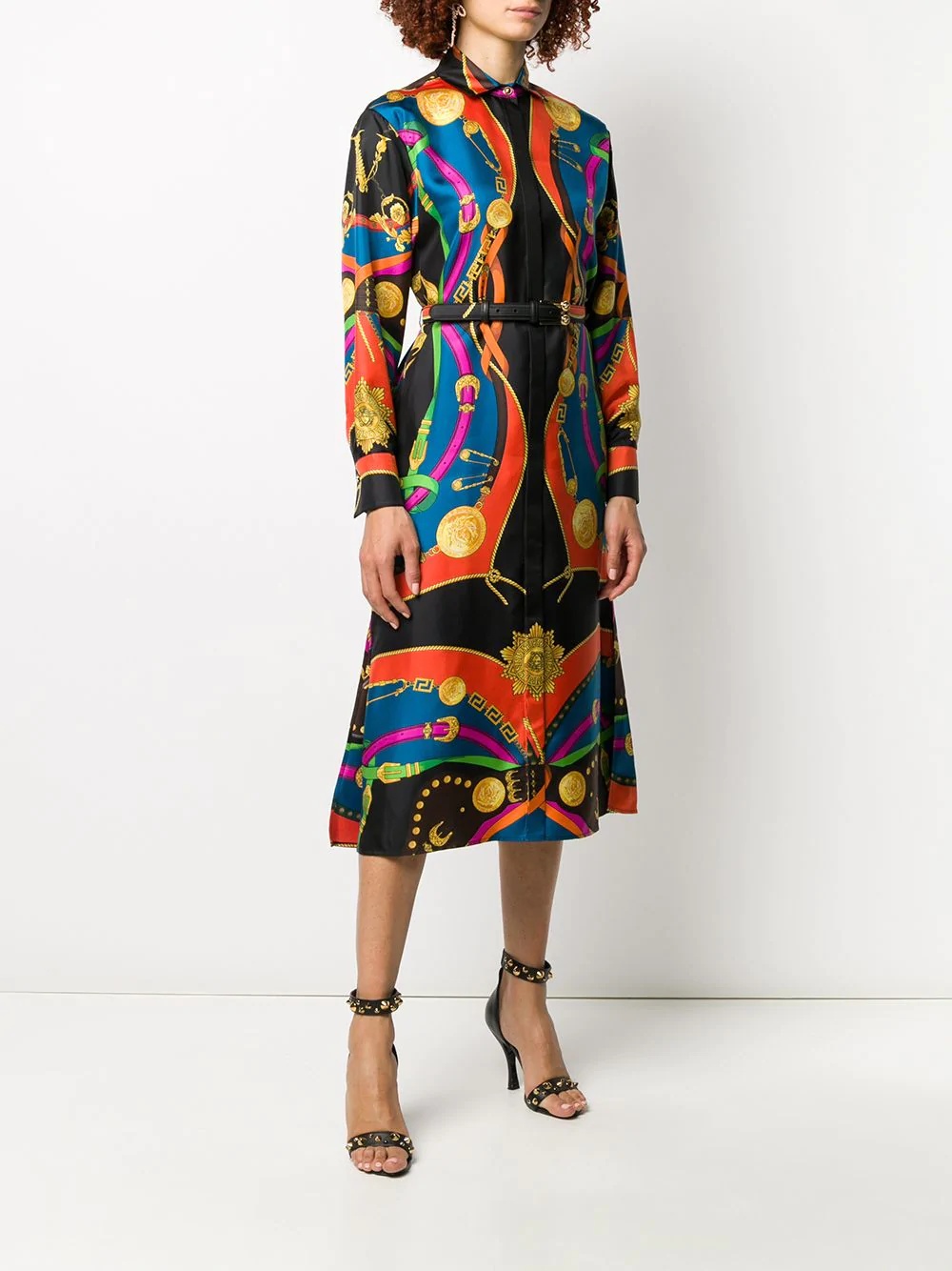 Barocco Rodeao print midi shirt dress - 3