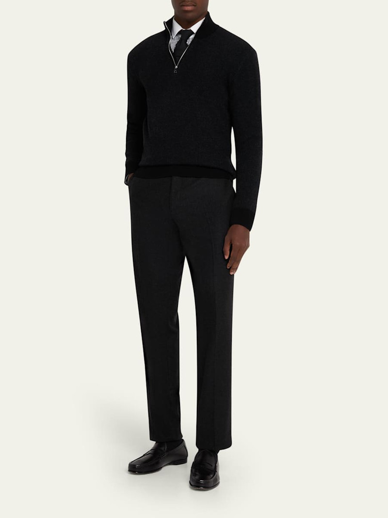 Ralph Lauren Men's Cashmere Birdseye Quarter-Zip Sweater outlook