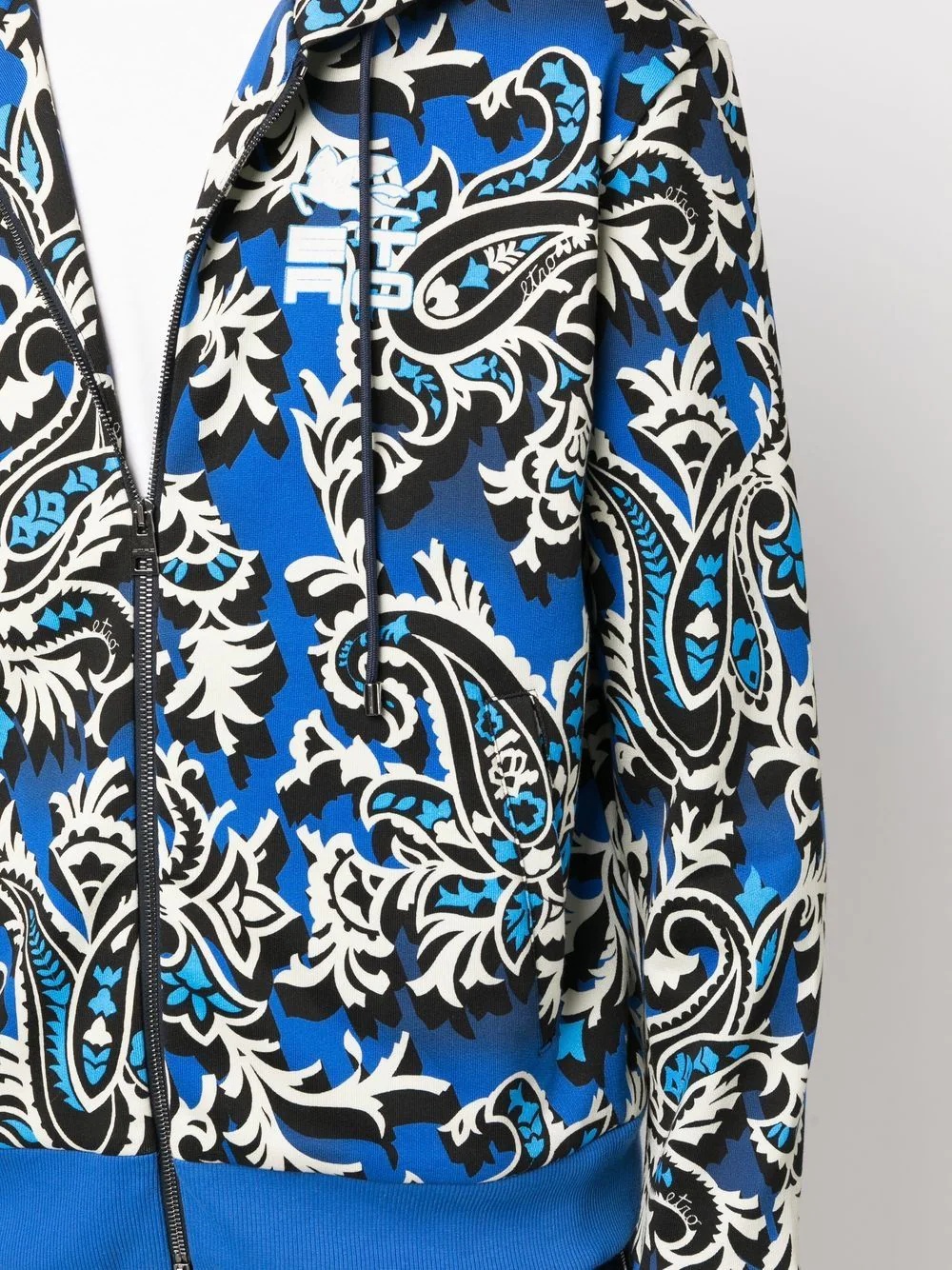 abstract pattern zipped hoodie - 5