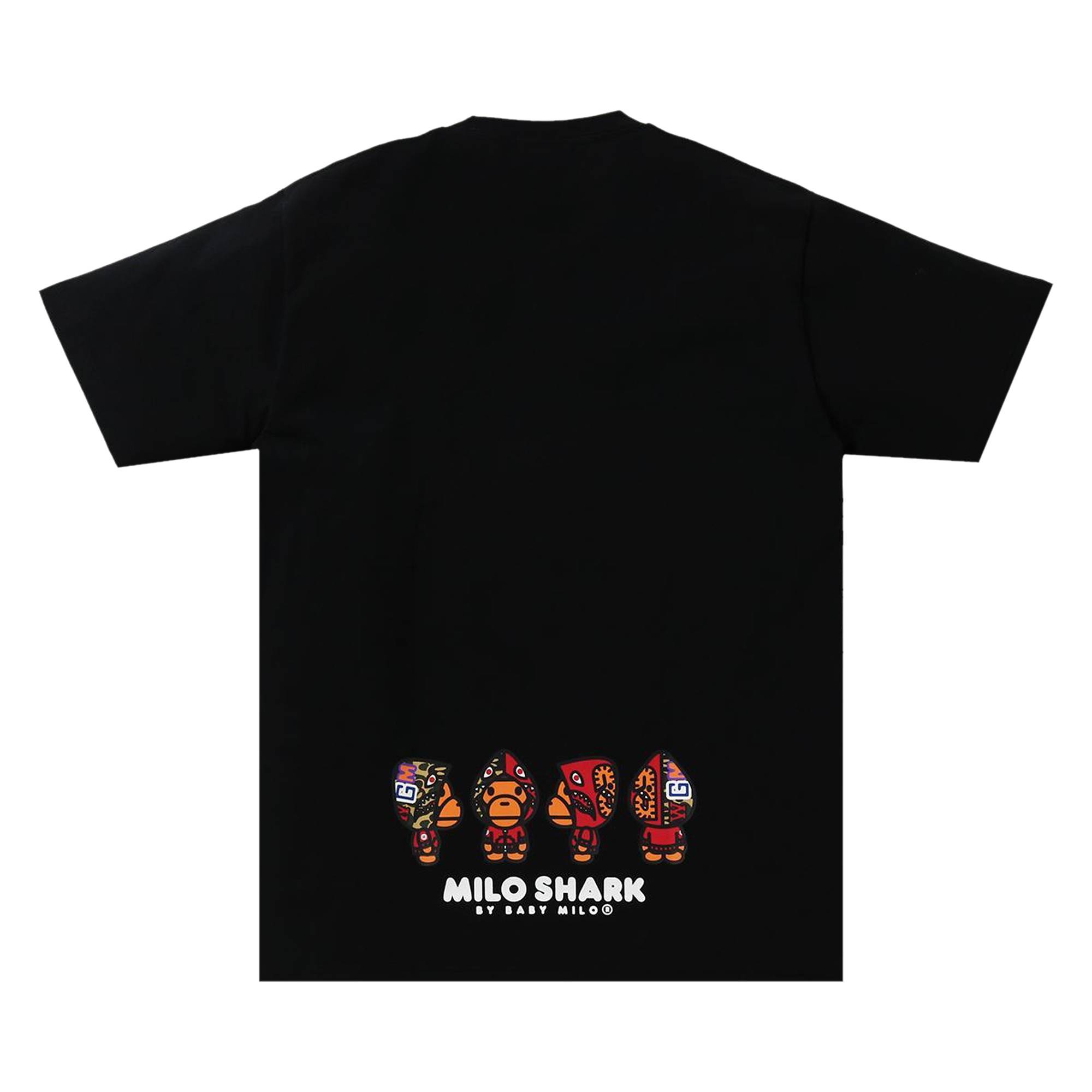 BAPE Milo Shark Tee 'Black/Red' - 2