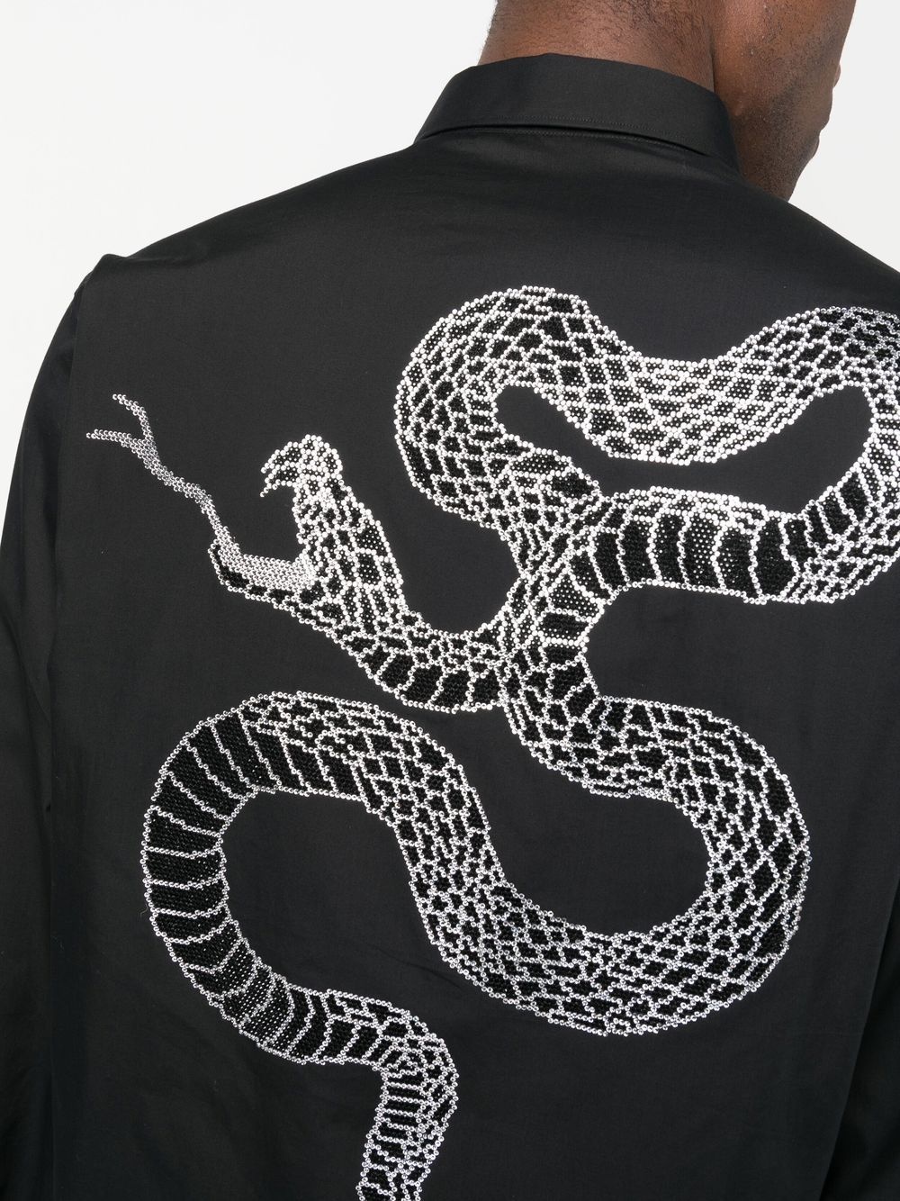 snake detail long-sleeve shirt - 5