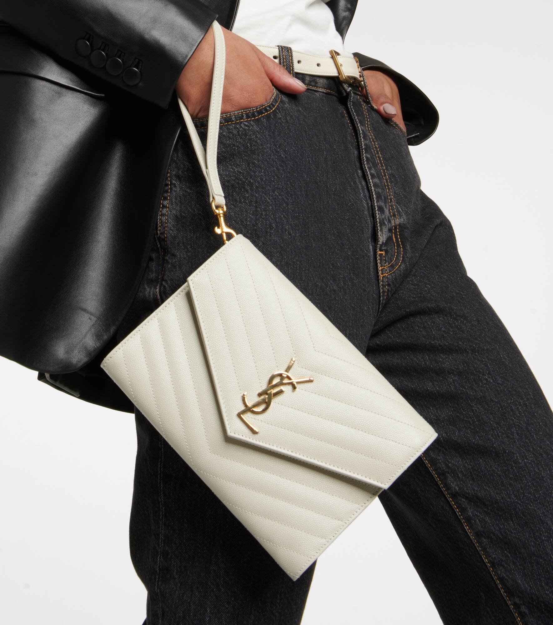 Cassandre Small matelassé leather clutch - 2