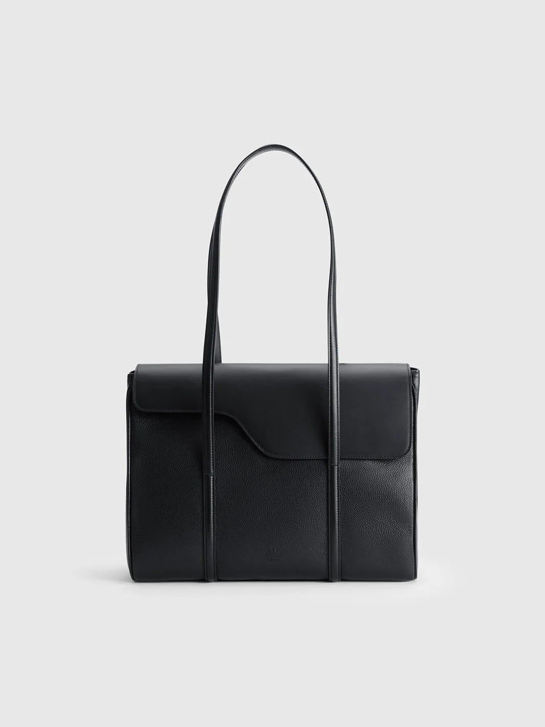 Abriola Black Grained Leather/Leather - 1