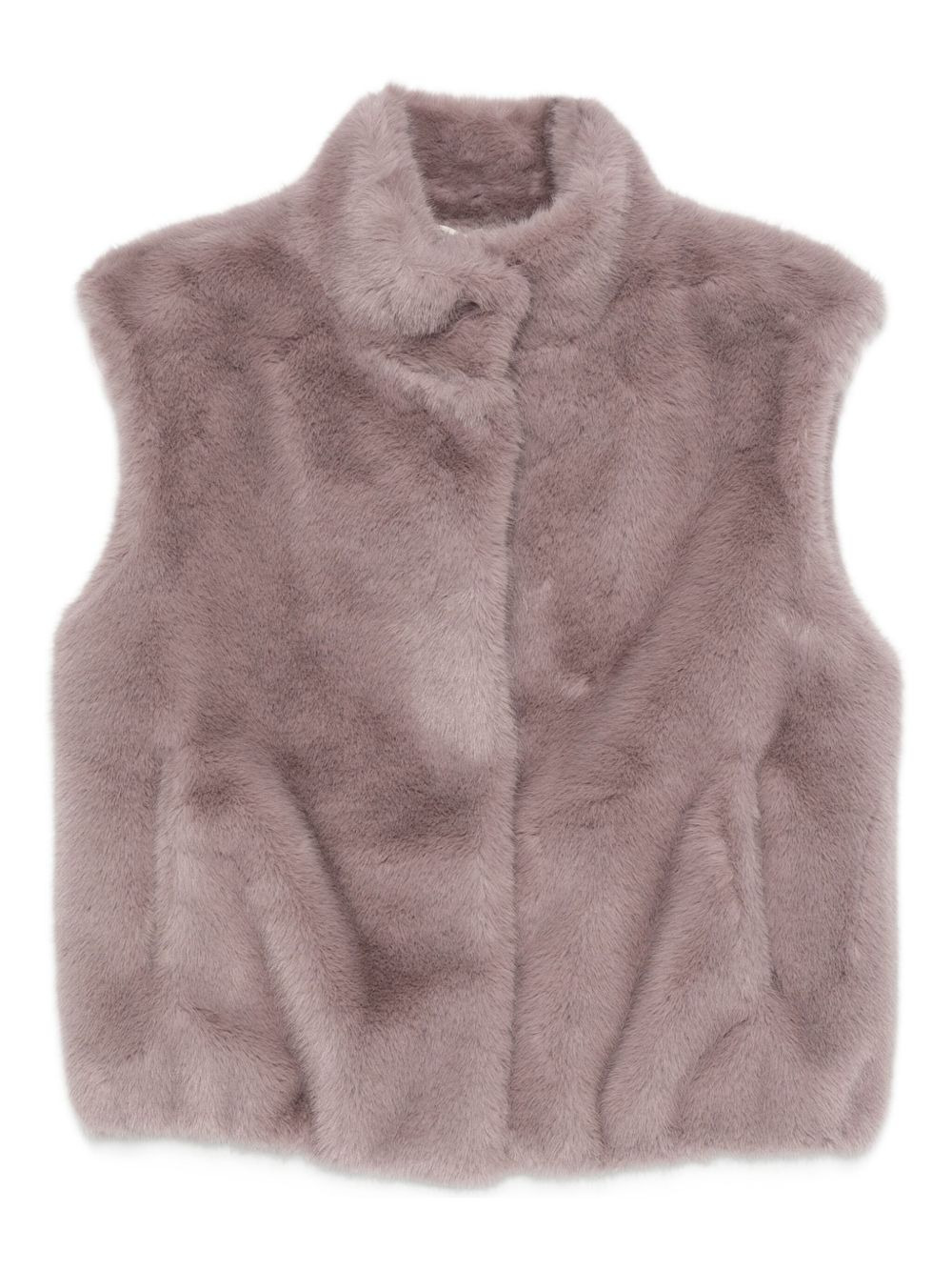 sleeveless faux-fur gilet - 1