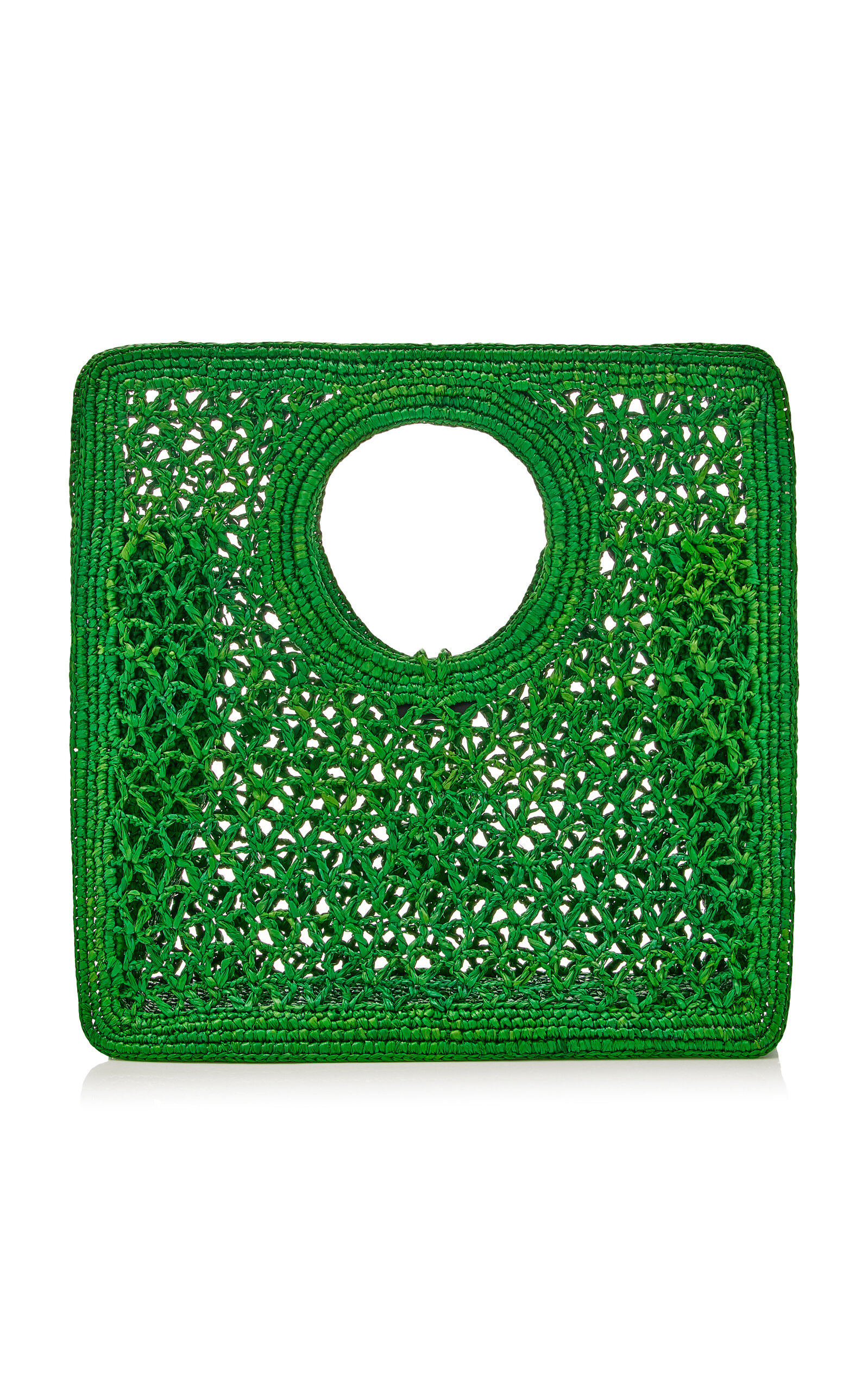 Le Petit Carre Spiaggia Raffia Tote Bag green - 4