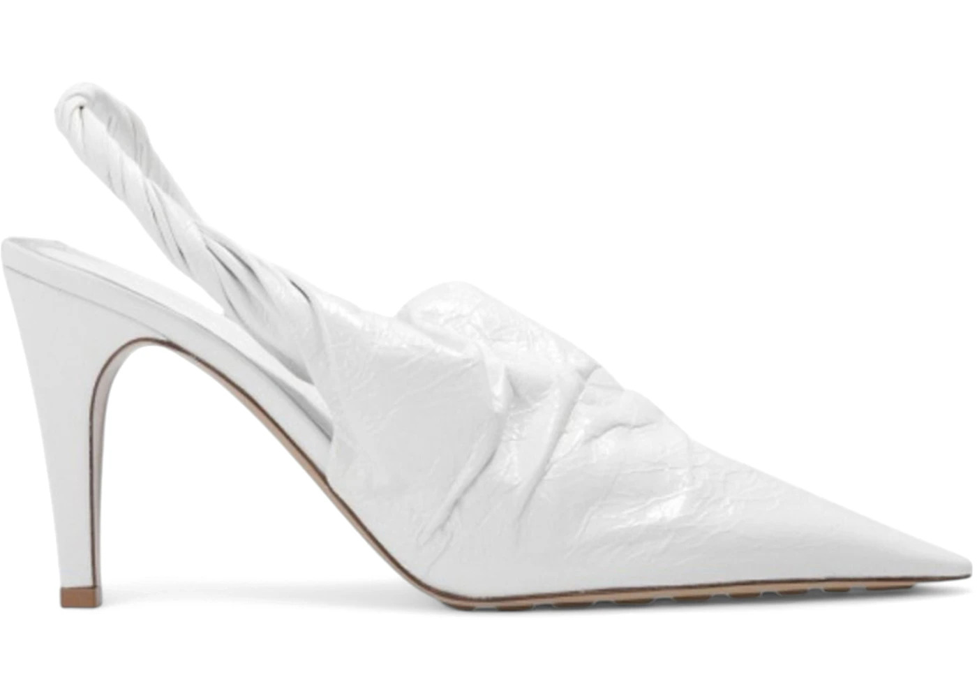 Bottega Veneta Pointed Toe Mules White (Women's) - 1