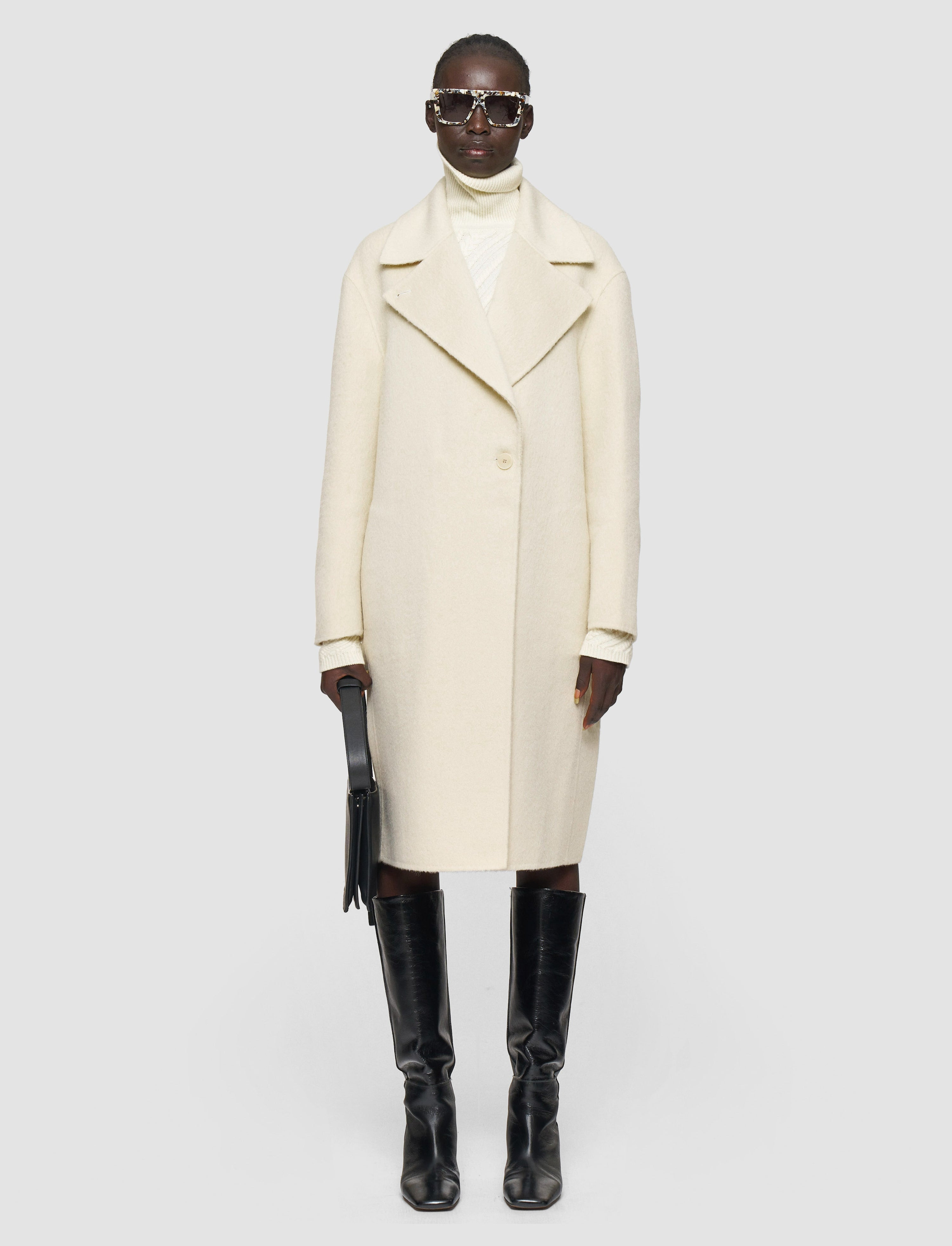 Yves Brushed Double Face Alpaca Coat - 2