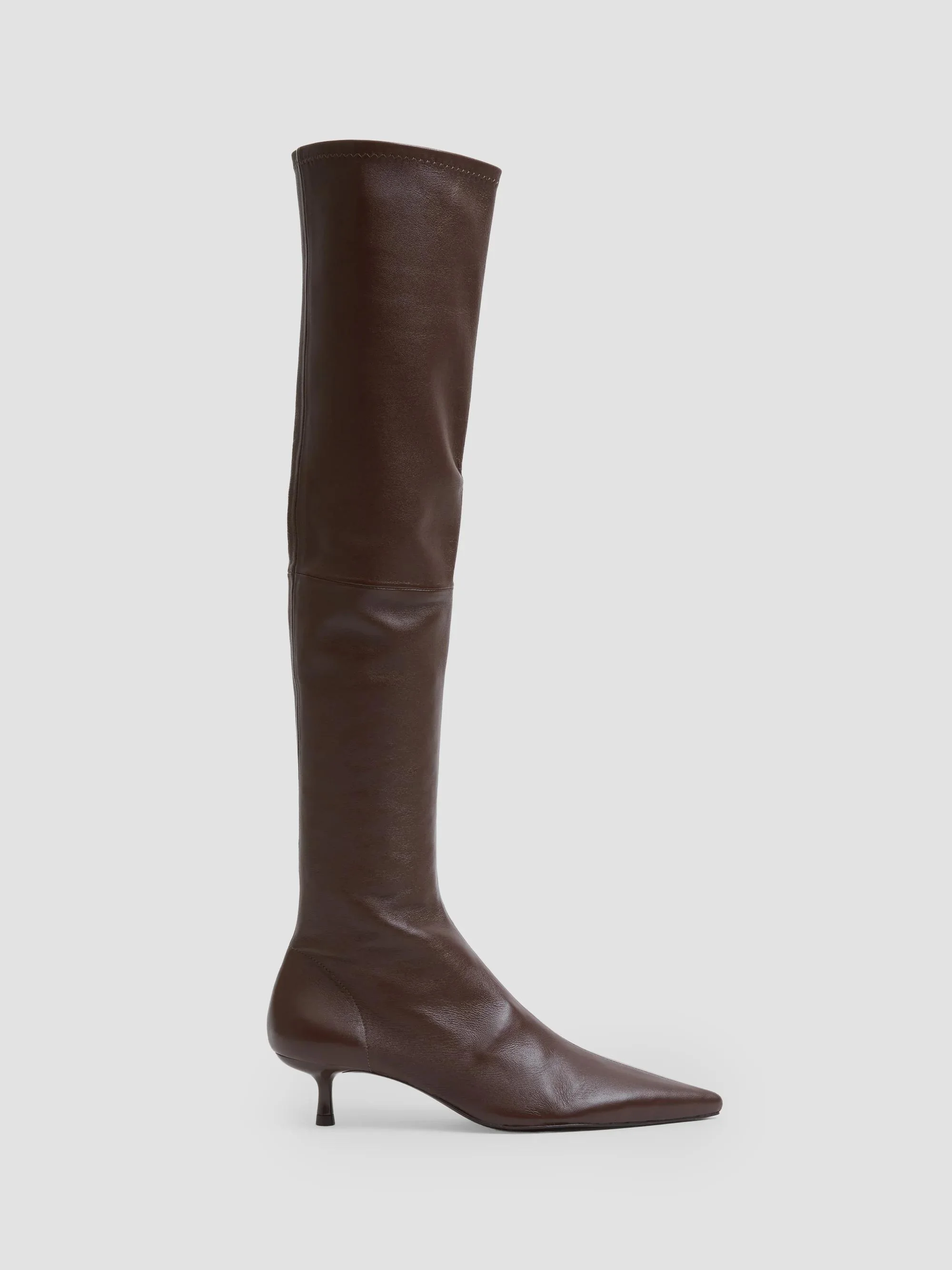 Women's Joni 45MM Leather Over-the-Knee Boots - Cacao - 1