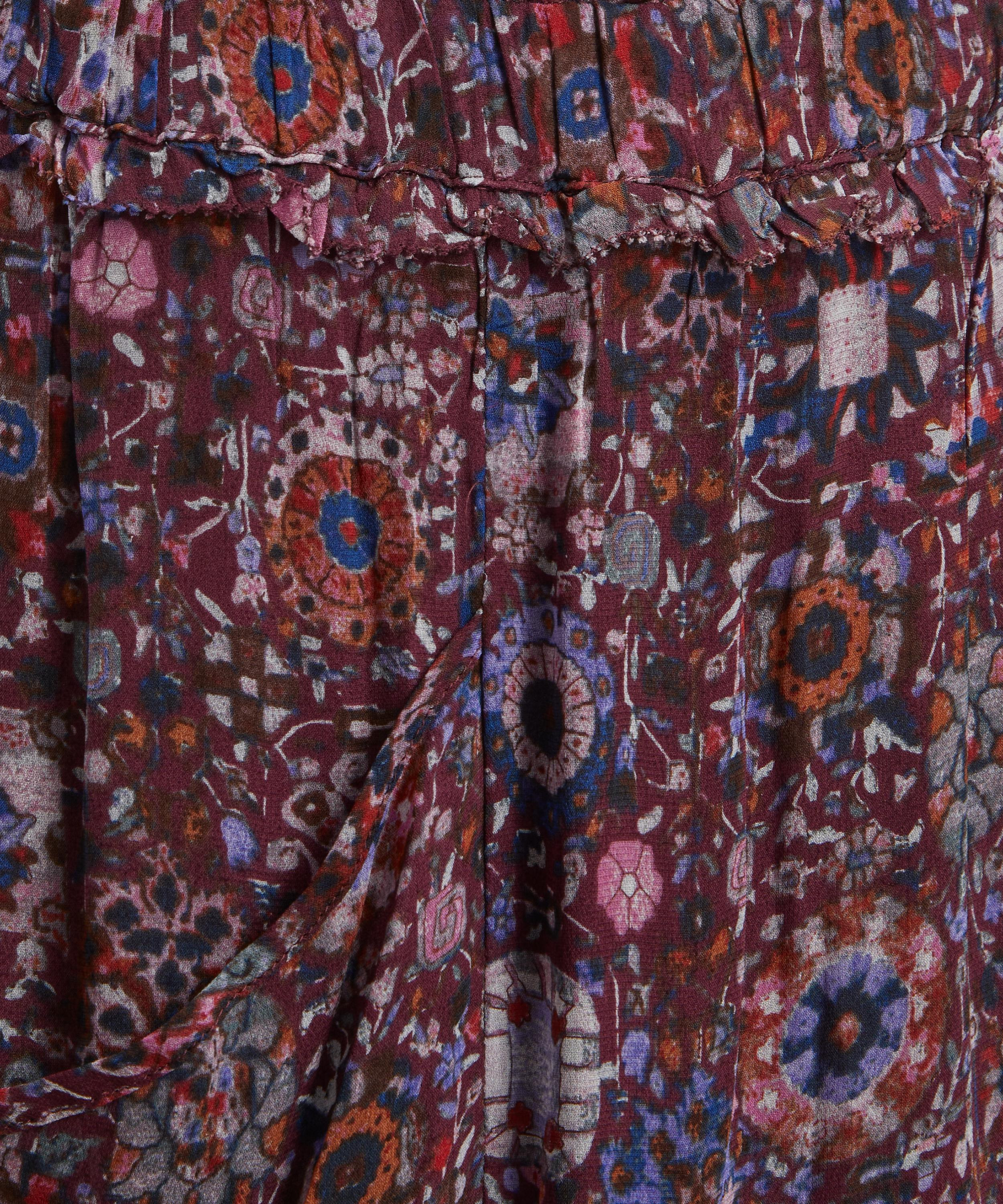 Besma Long Printed Georgette Skirt - 5
