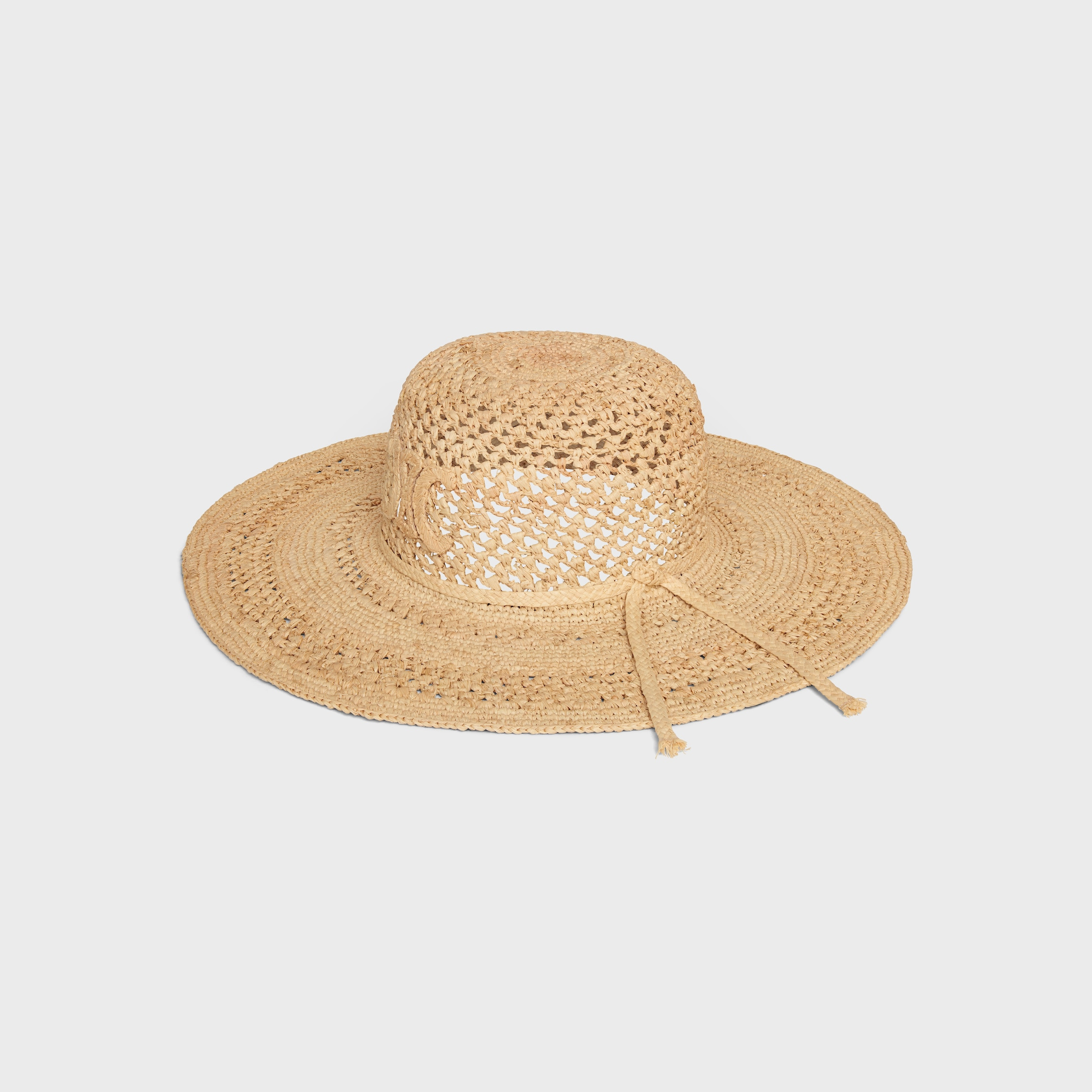 triomphe wide-brimmed hat in raffia - 2