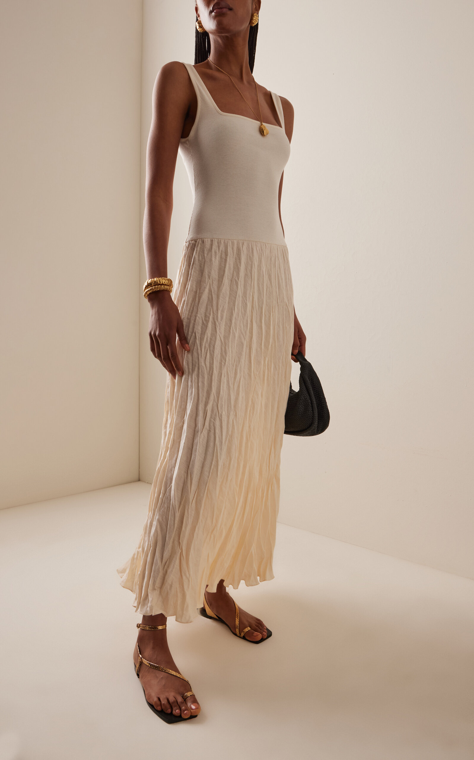 Mariner Linen-Cotton Maxi Dress off-white - 2