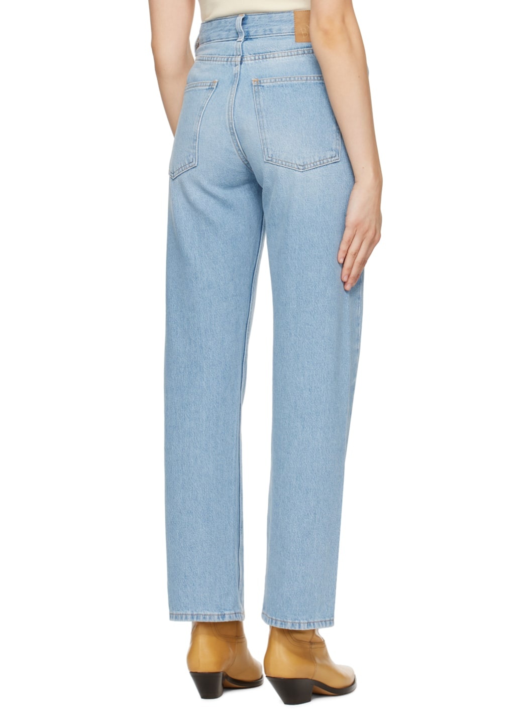 Blue Curved Jeans - 3