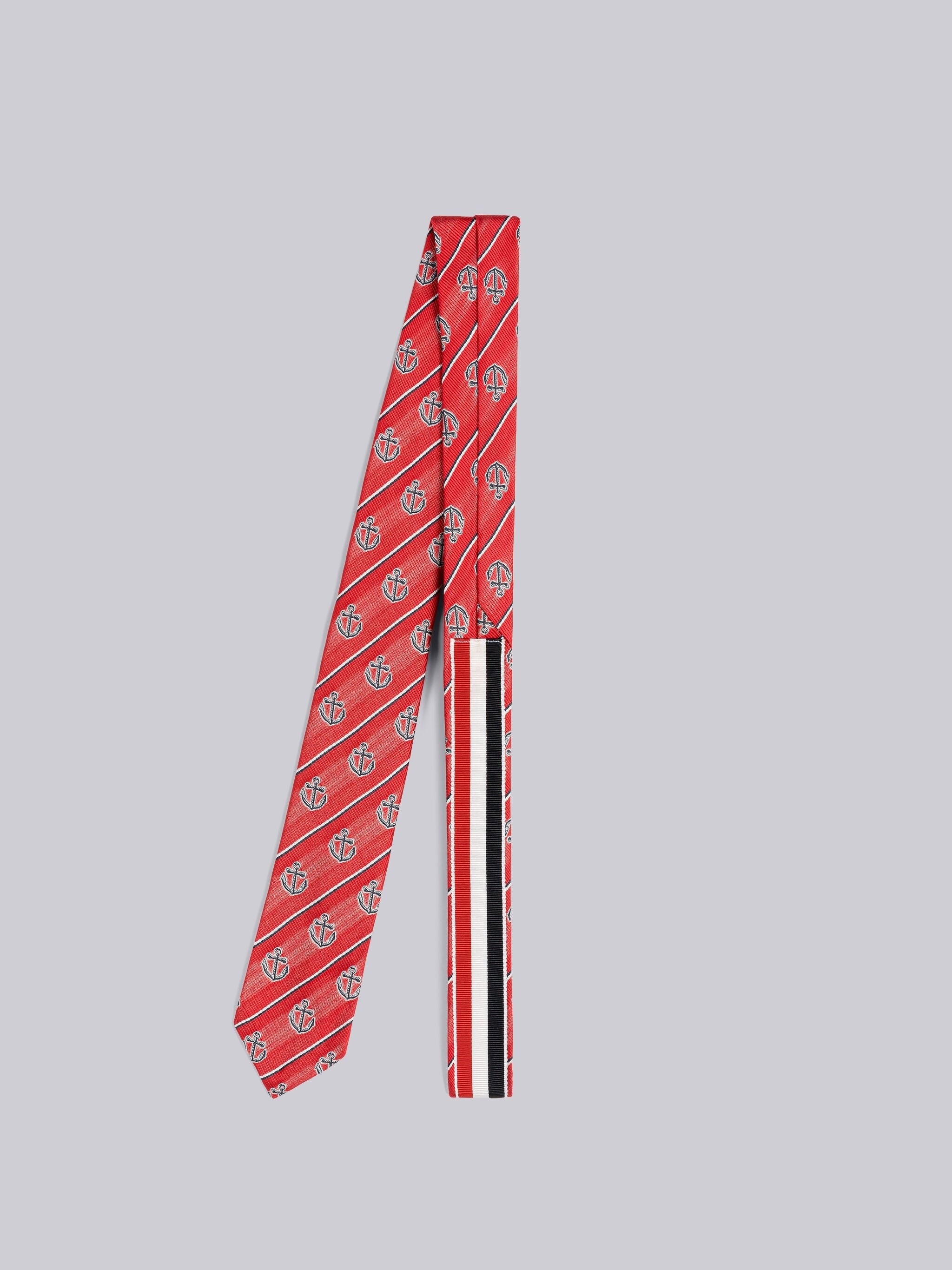 Anchor Stripe Jacquard Classic Tie - 3