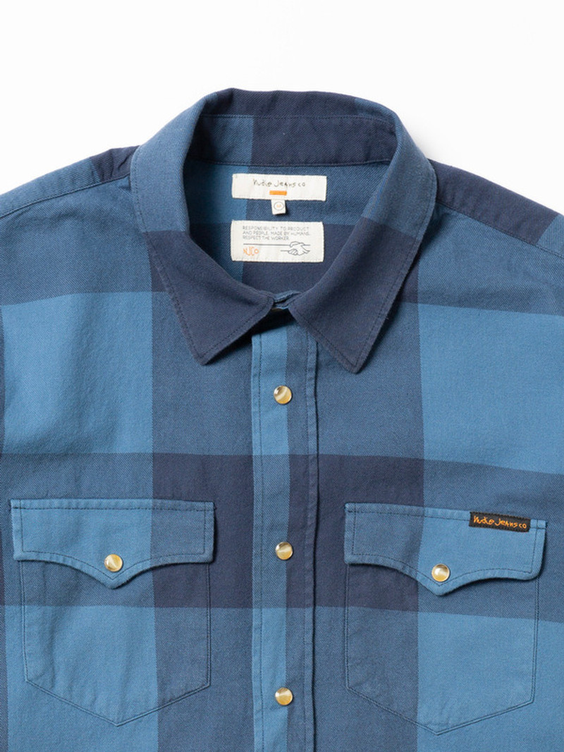 George Flannel Shirt Blue 4