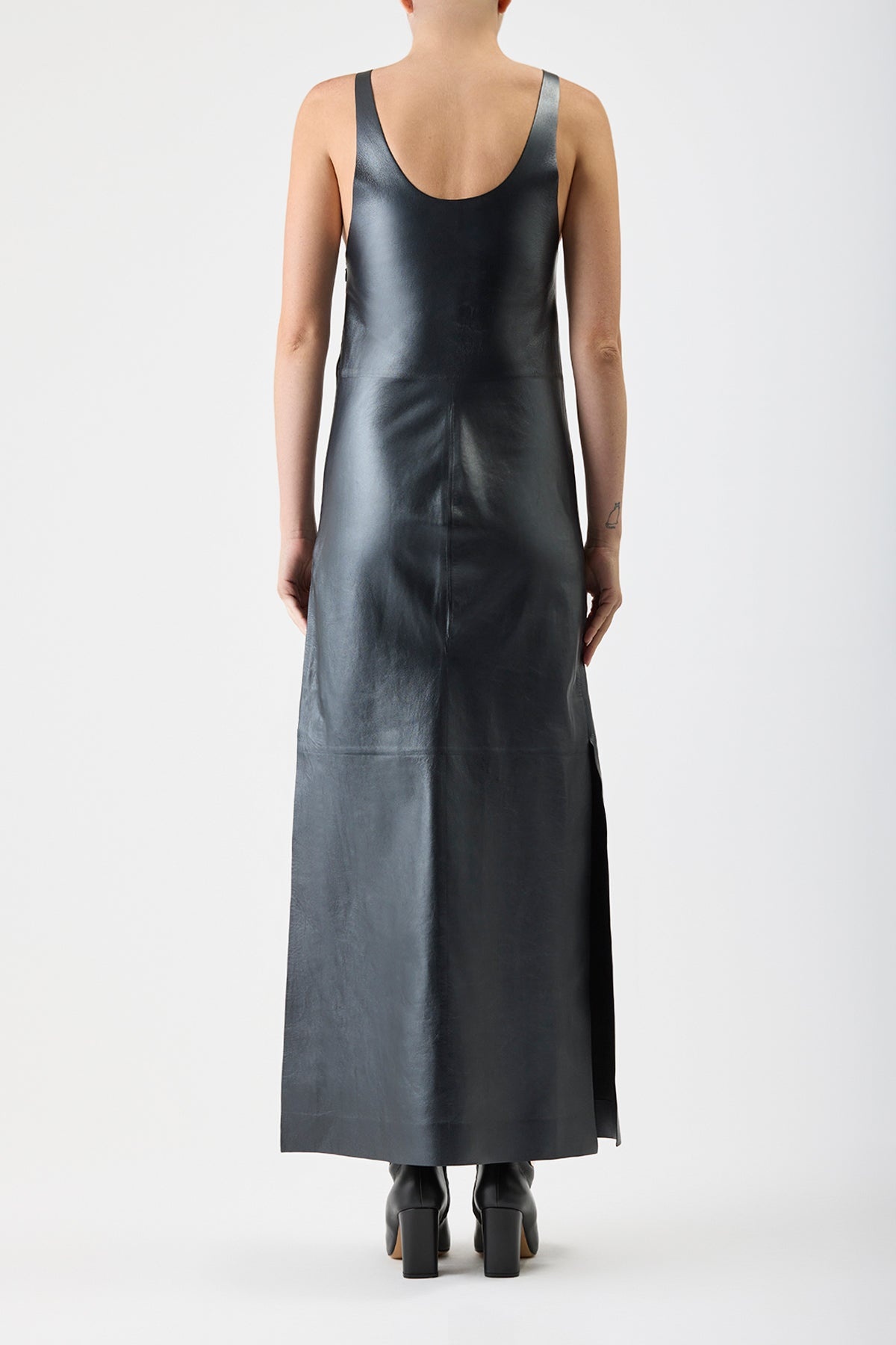 Ellson Dress in Leather - 5
