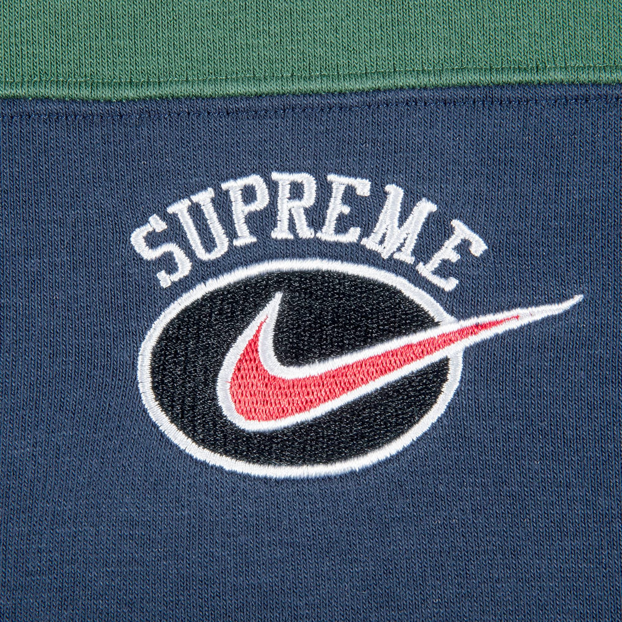 Supreme x Nike Stripe Hooded Sweatshirt 'Navy' - 2