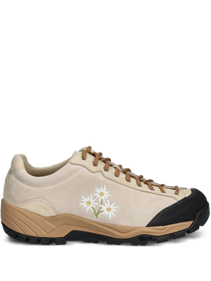 Movida Stella Alpina flower-embroidered suede sneakers 1
