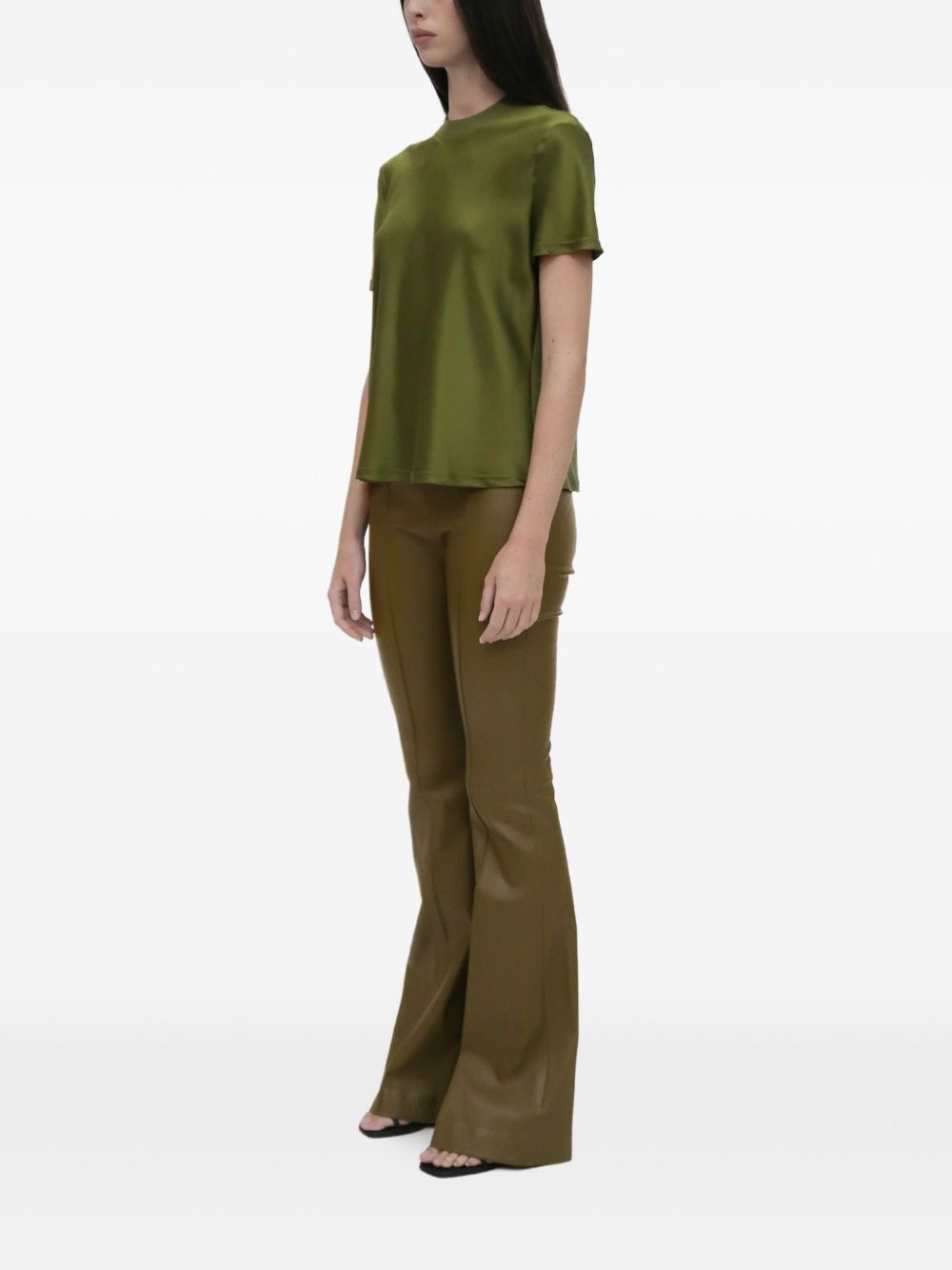 satin-finish T-shirt - 3