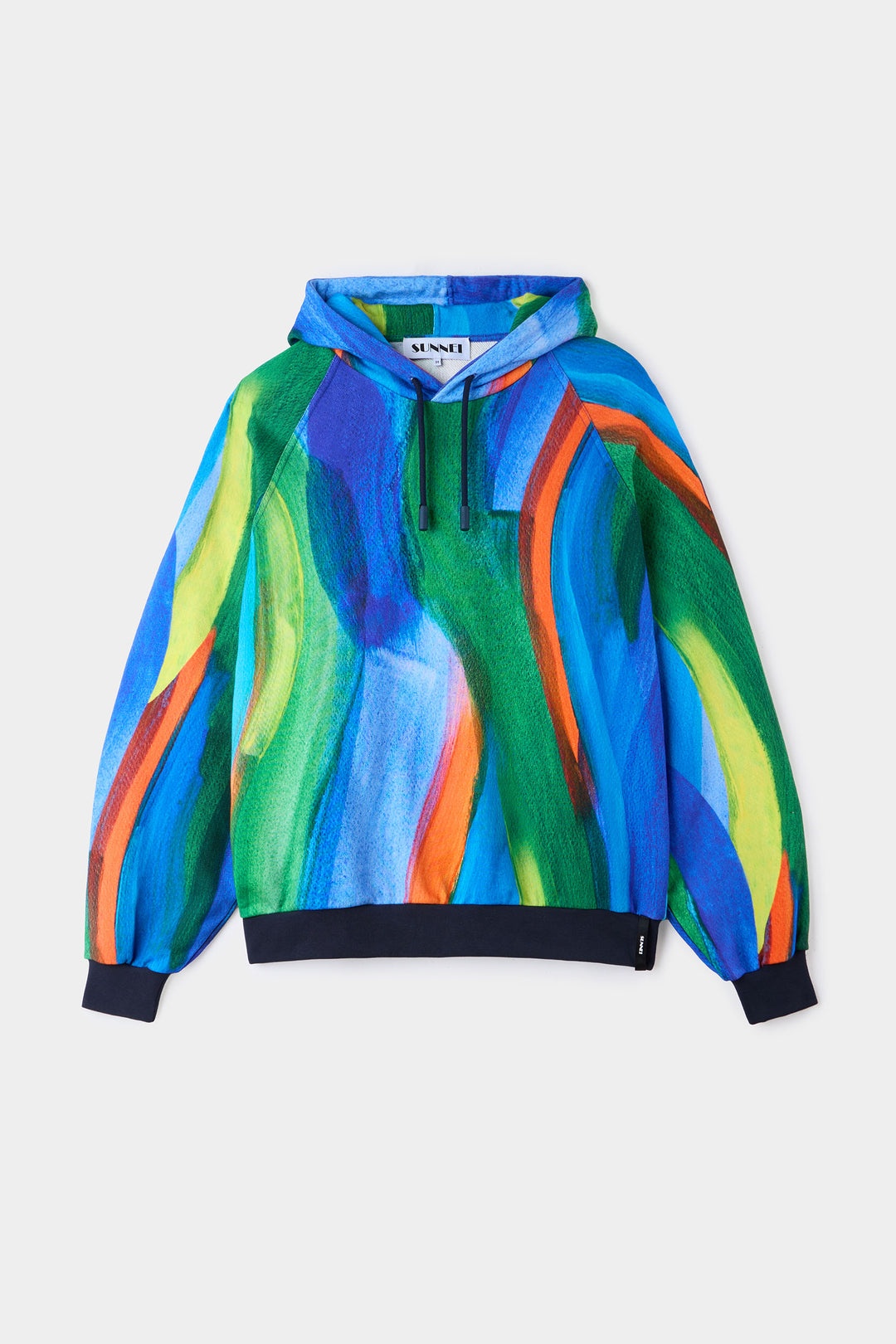 EMBROIDERED EIWS HOODIE / multicolor allover print - 2