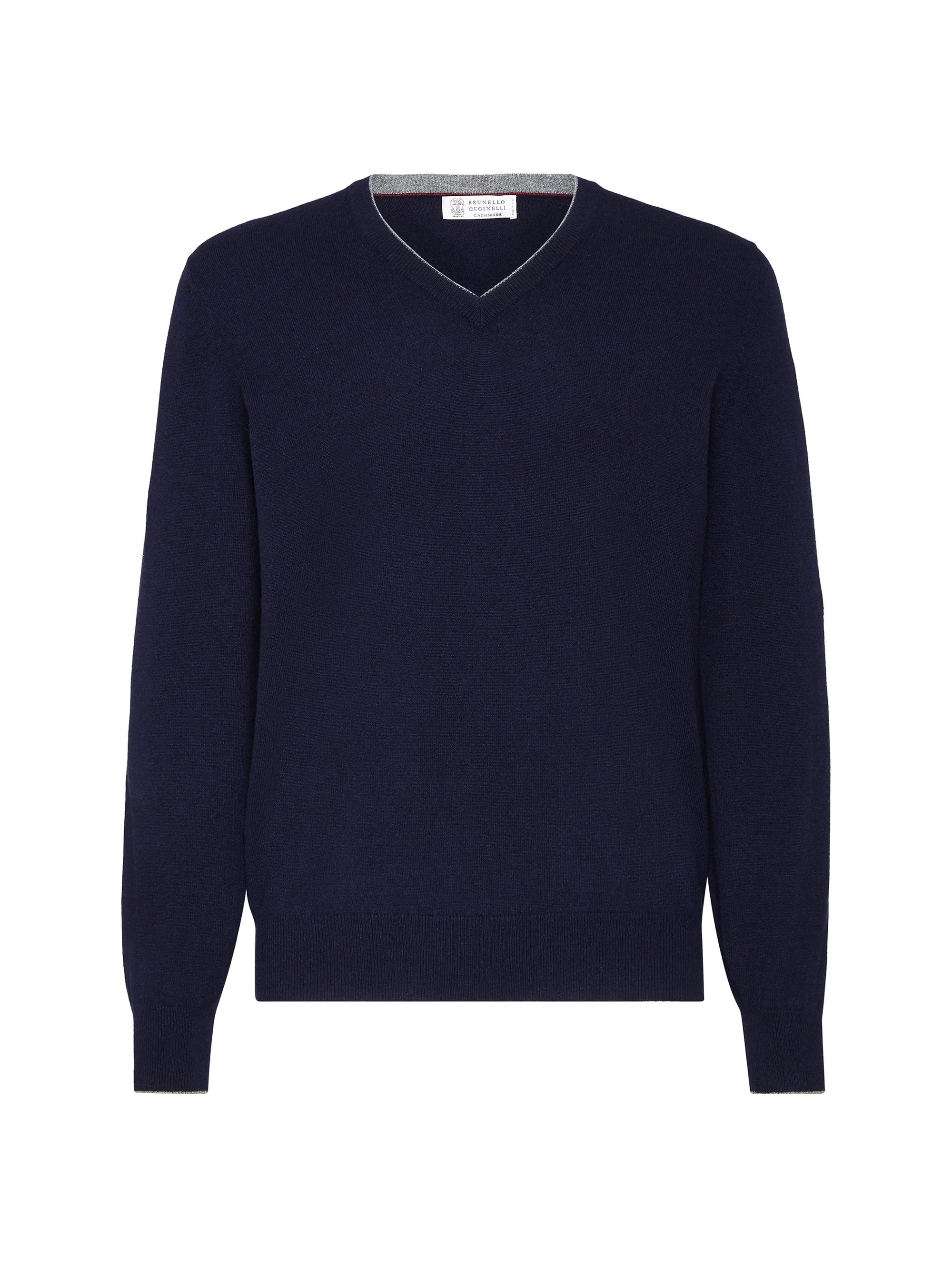 Men's Cashmere Sweater - Navy Blue - 1