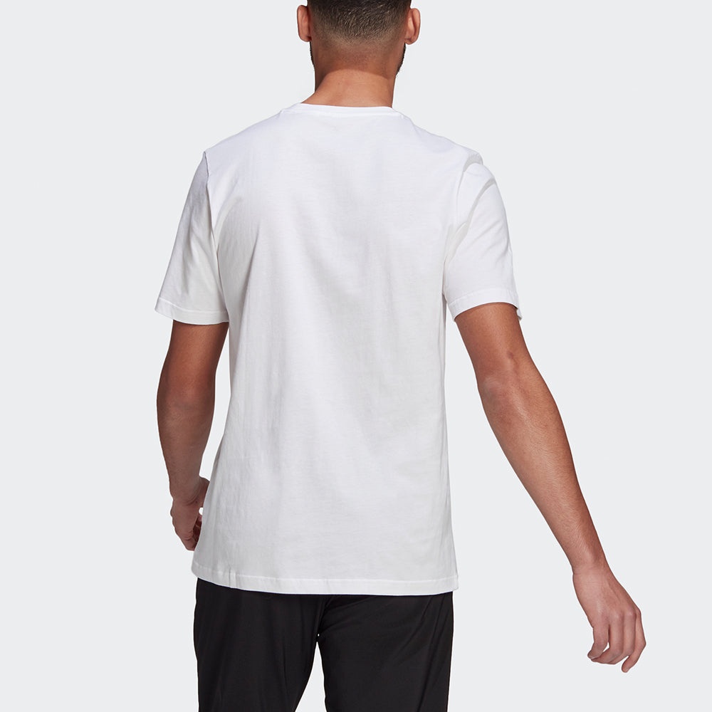 adidas MENS Lin Sports Crew-neck Short Sleeve White GL0058 - 3