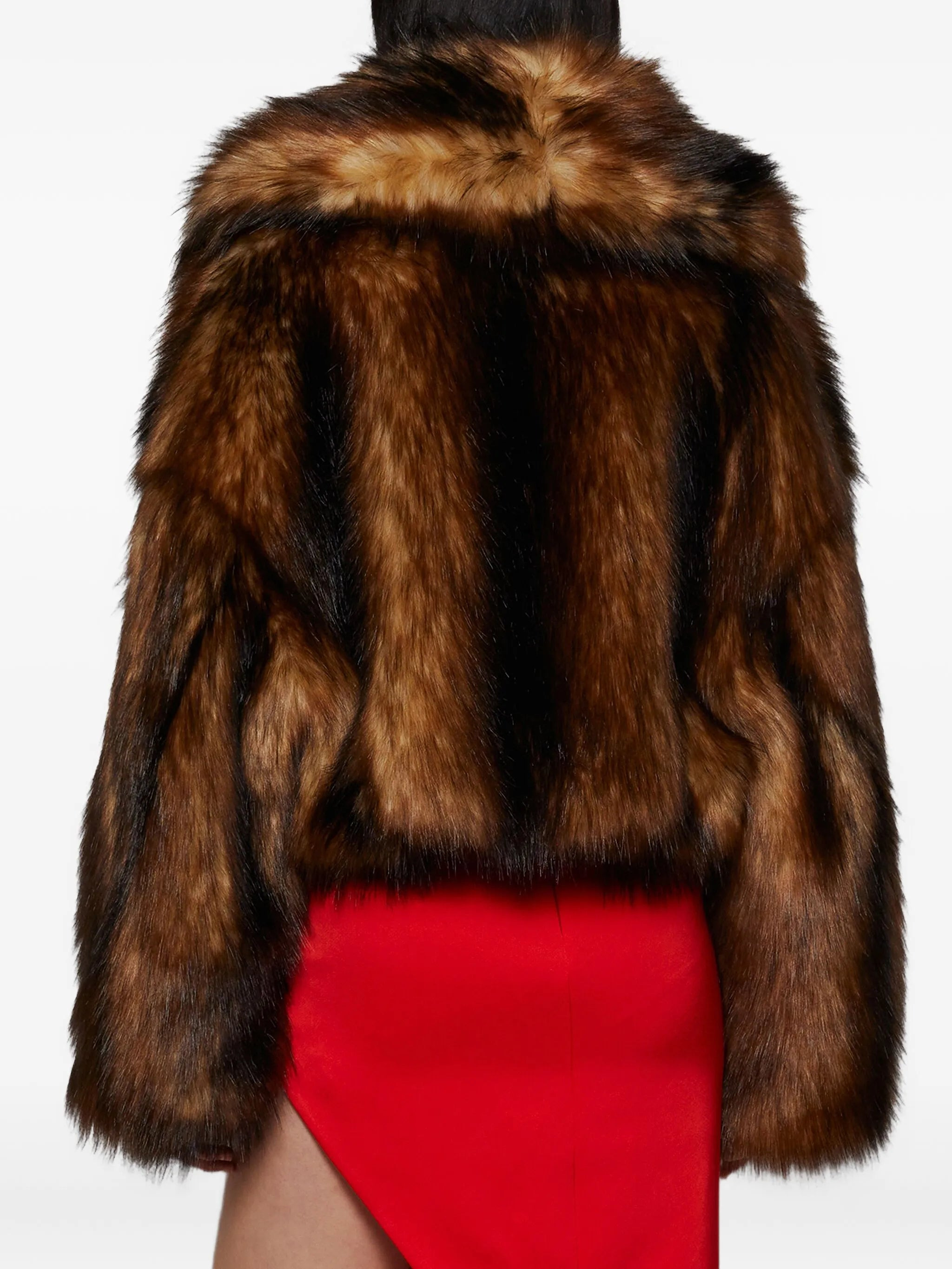 David Koma FAUX-FUR OVERSIZED JACKET - 3