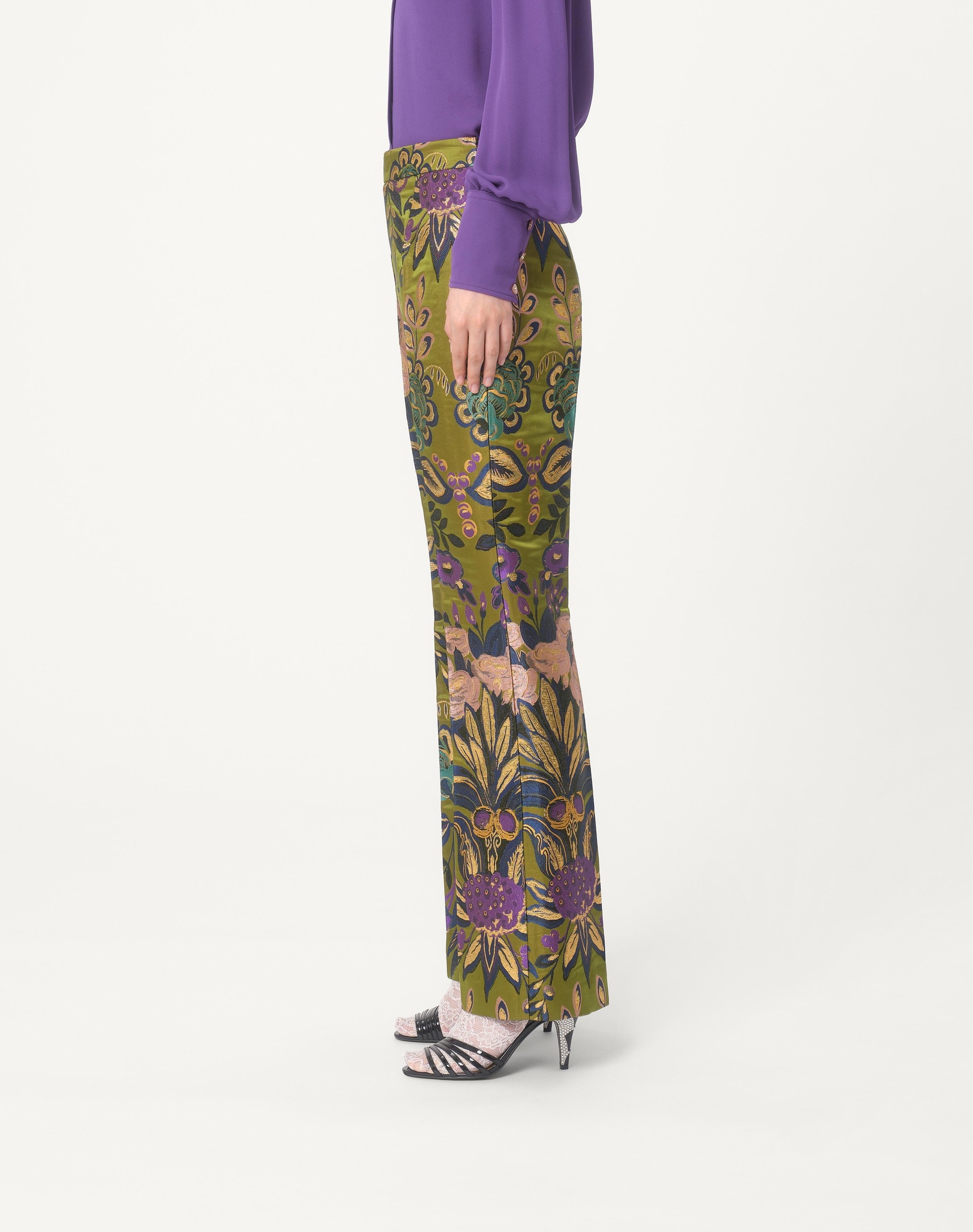 PANTS IN APRES L'HIVER JACQUARD FLOREALE LUREX - 6