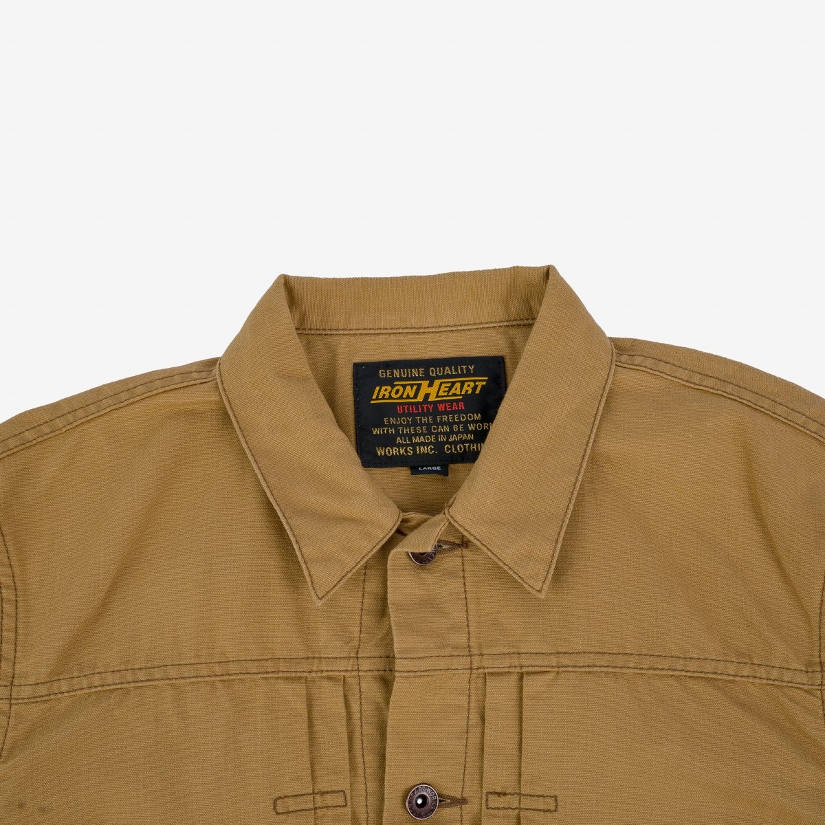 IHJ-134-MUS 9oz Paraffin Coated OX Type II Jacket - Mustard - 7