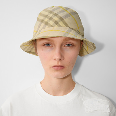Burberry Check Linen Bucket Hat outlook