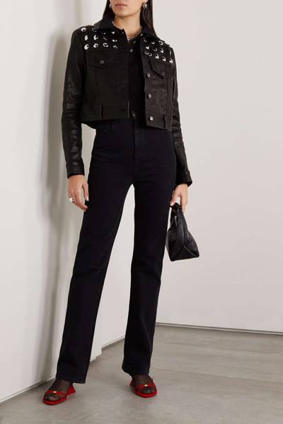KHAITE Rizzo studded textured-leather jacket outlook