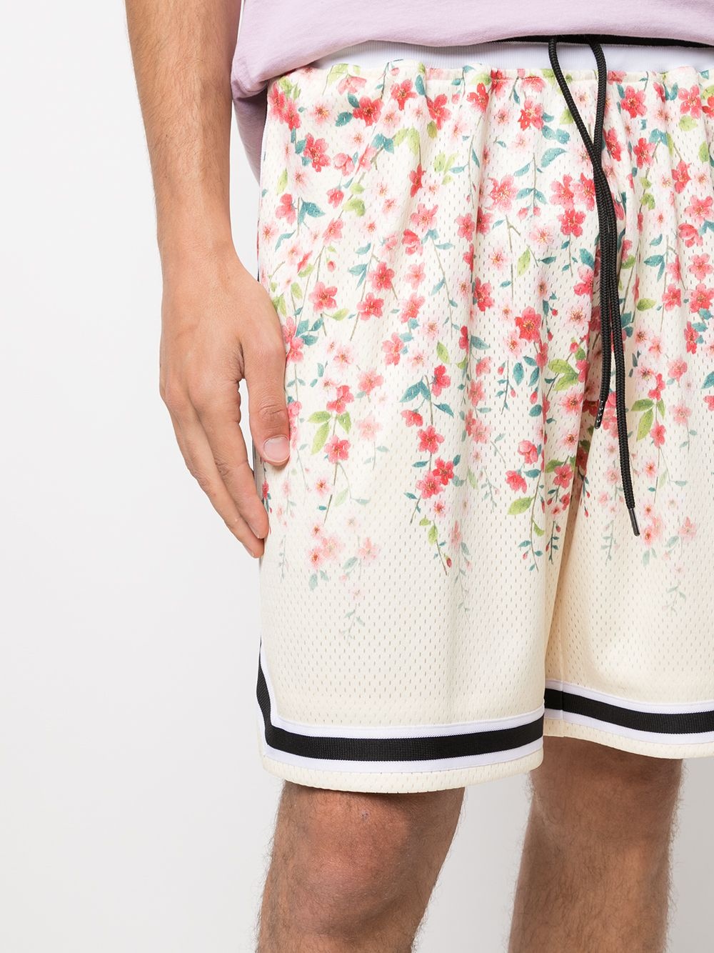 Game floral-print mesh shorts - 5