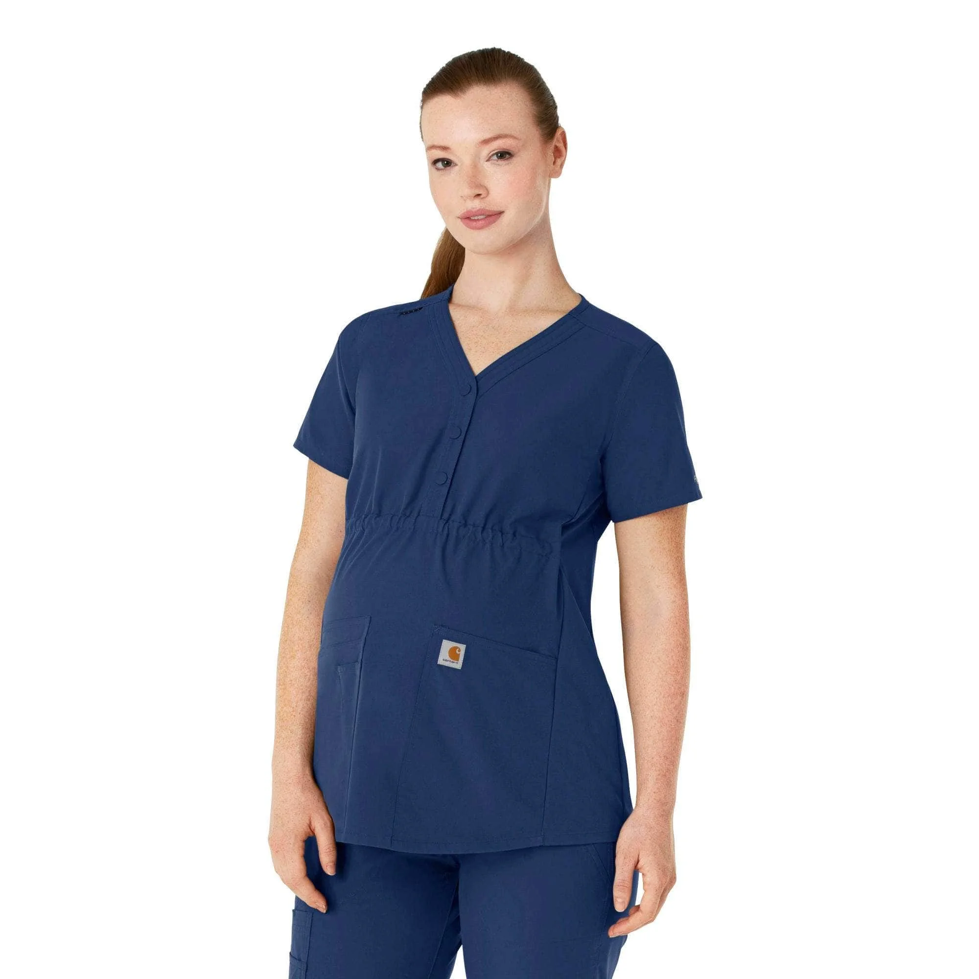 Women's Force Essentials Henley Maternity Scrub Top - 1