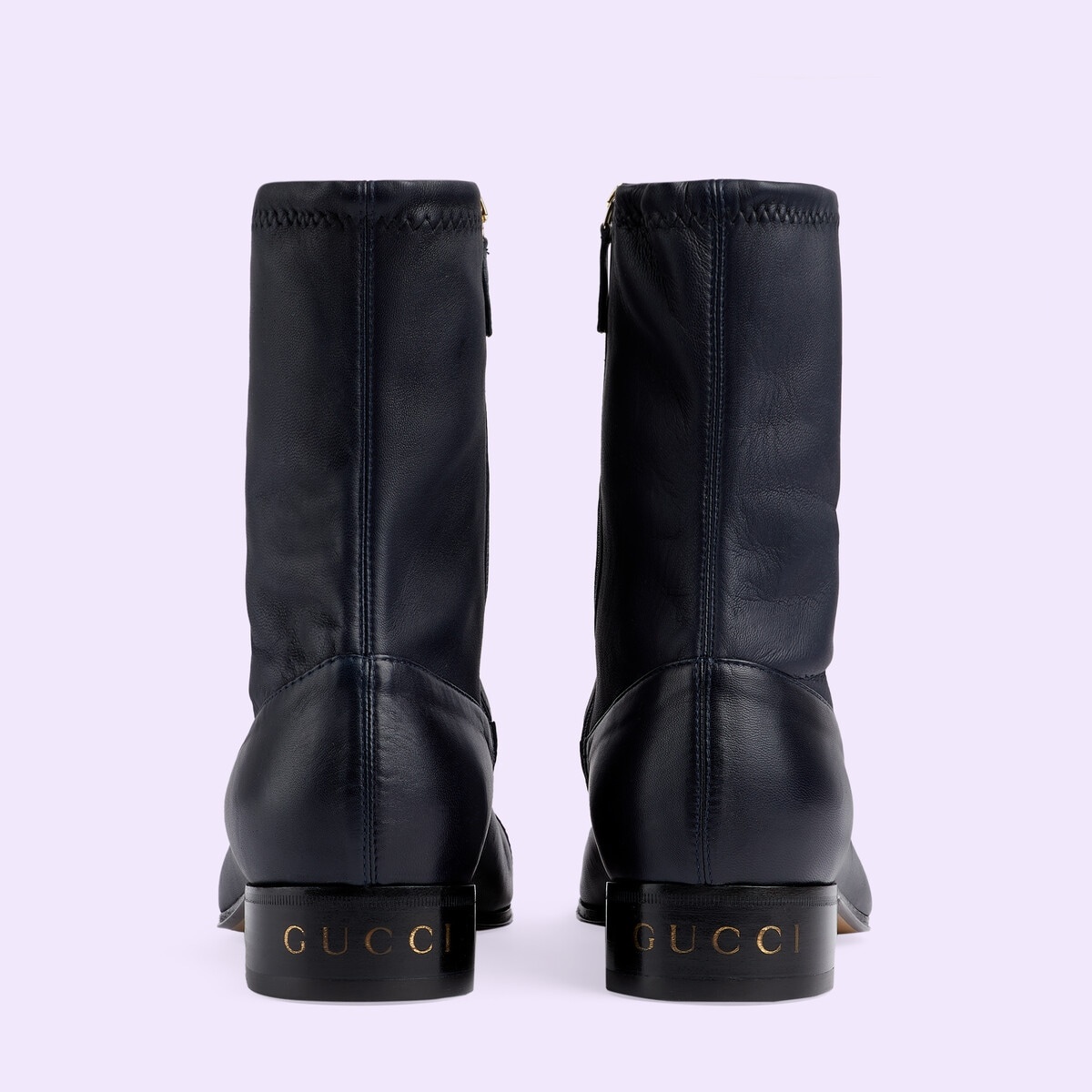 Men's leather boot with lizard - 4