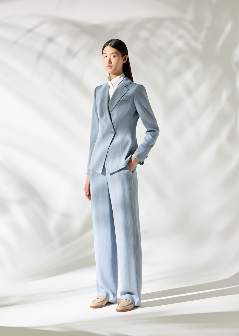 Icon frisottino single-breasted jacket with jacquard micro-check motif 7