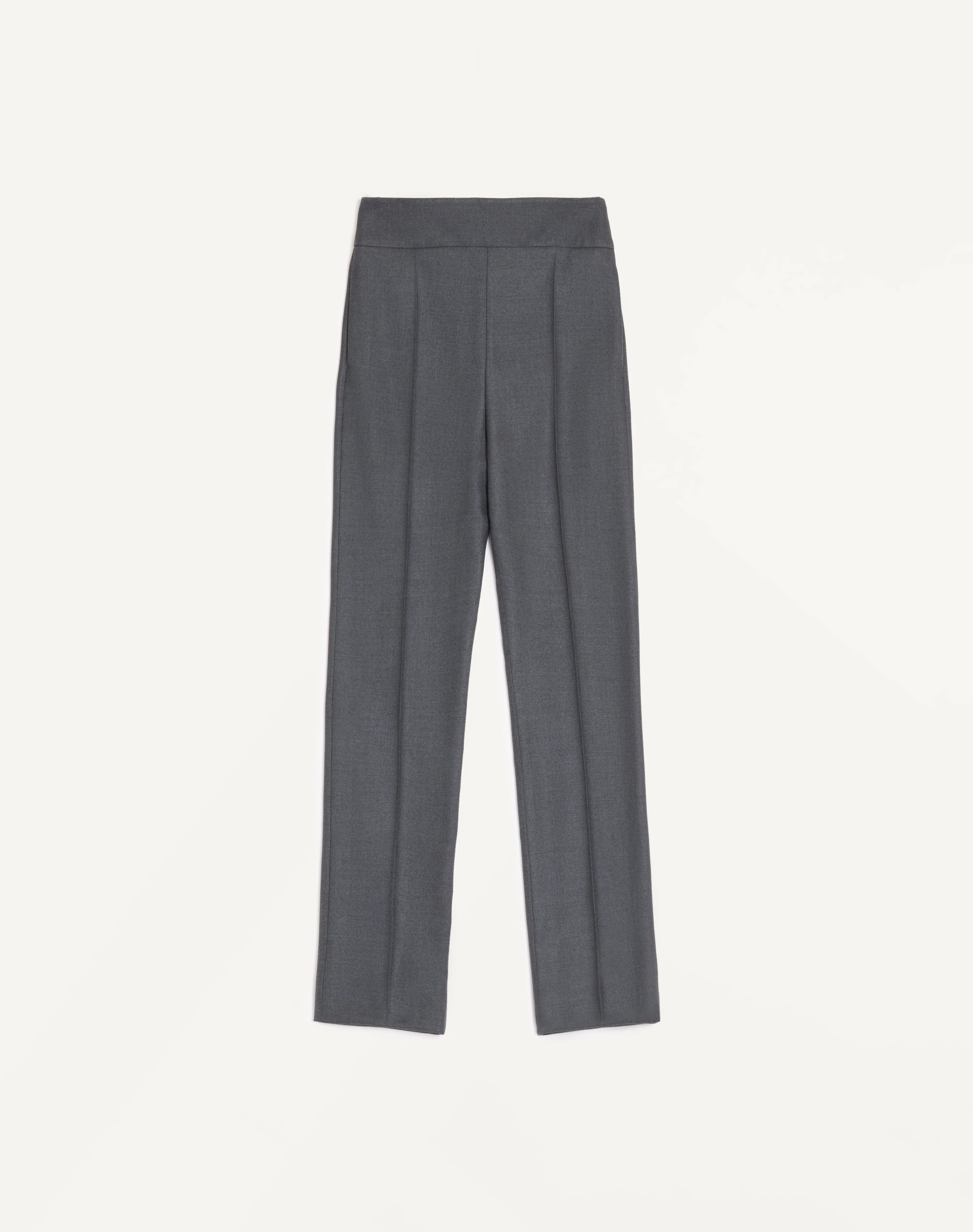 TEXTURED SILK WOOL PANTS - 1