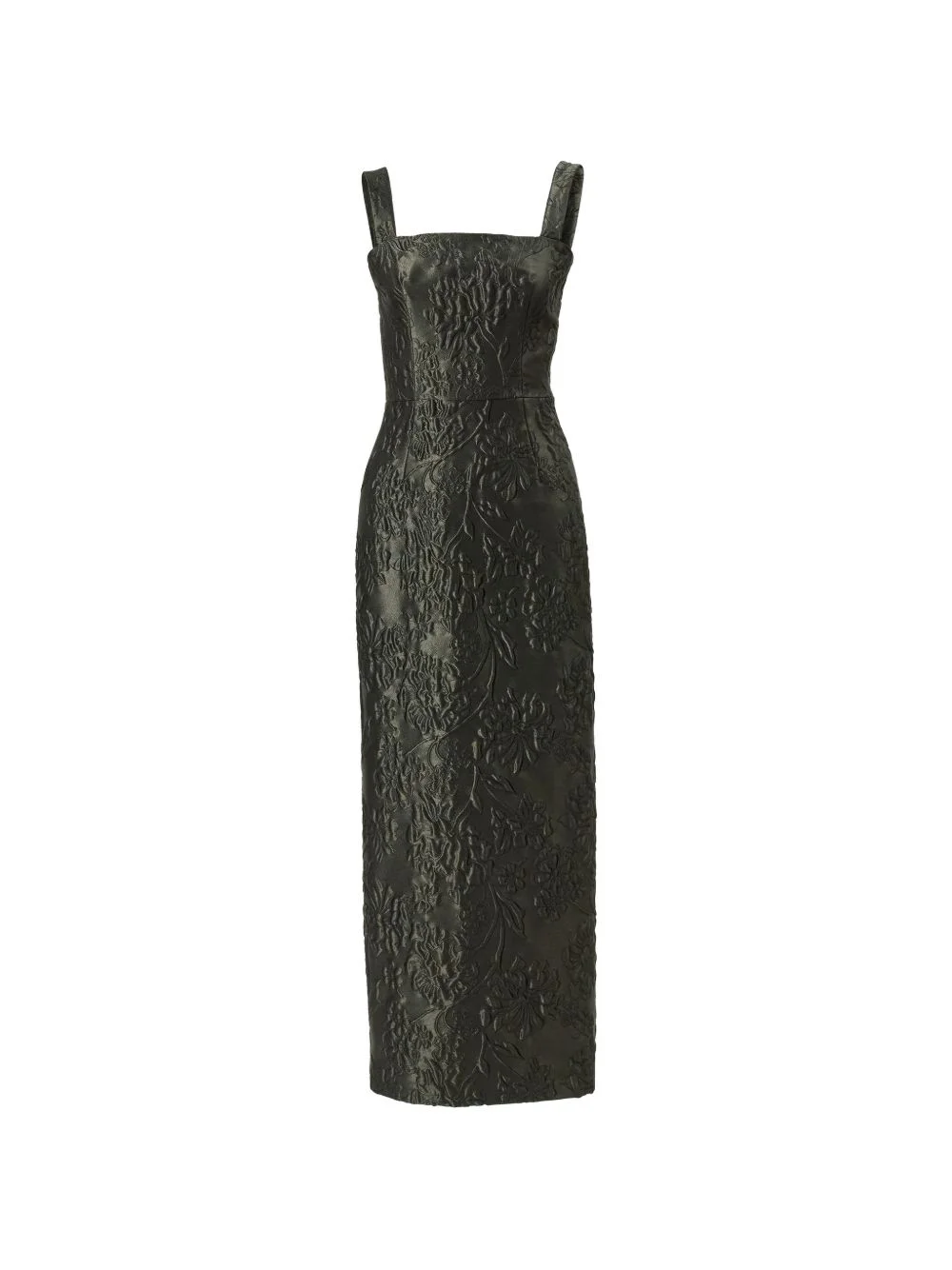floral-jacquard maxi dress - 1