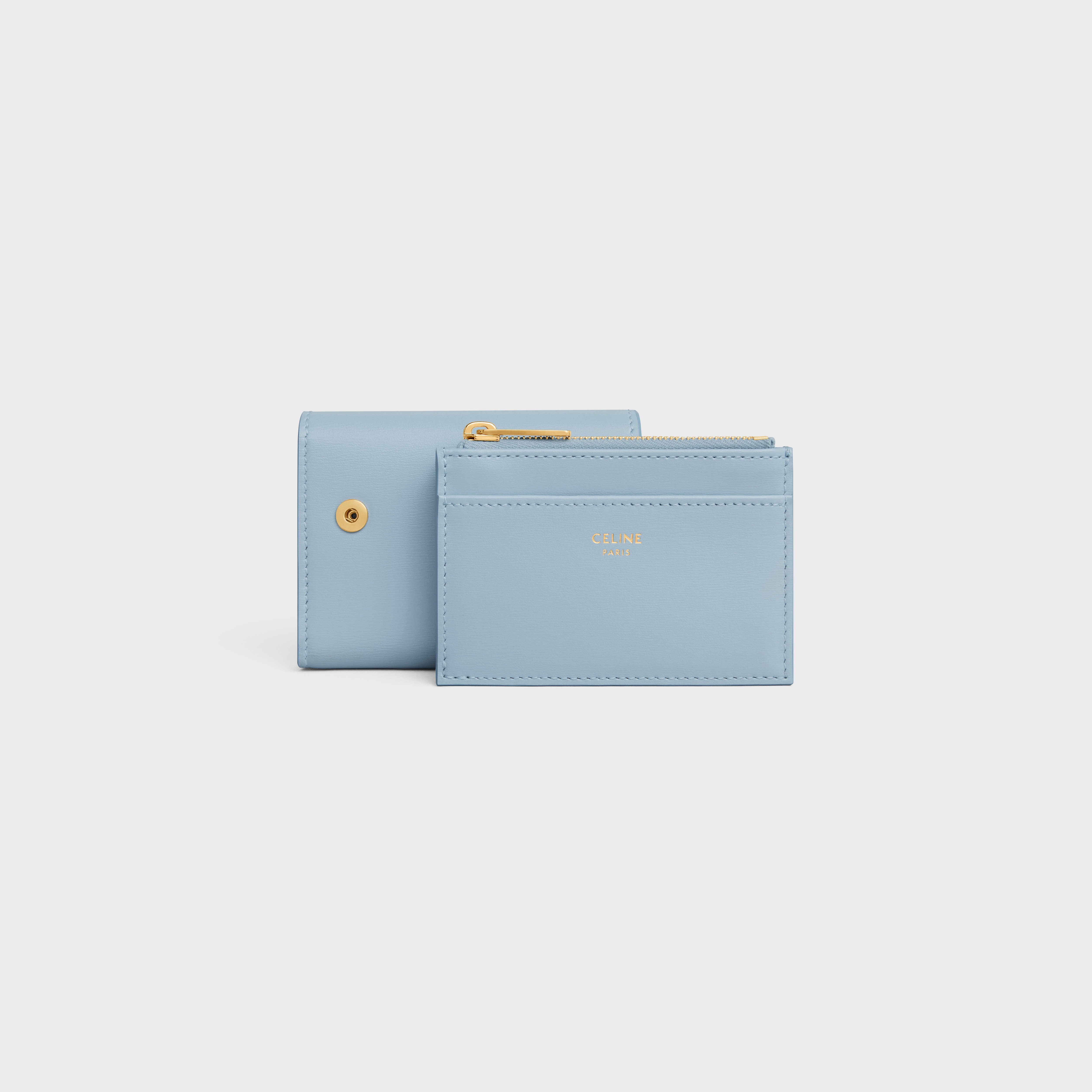 COMPACT WALLET WITH COIN TRIOMPHE in Shiny calfskin - 6