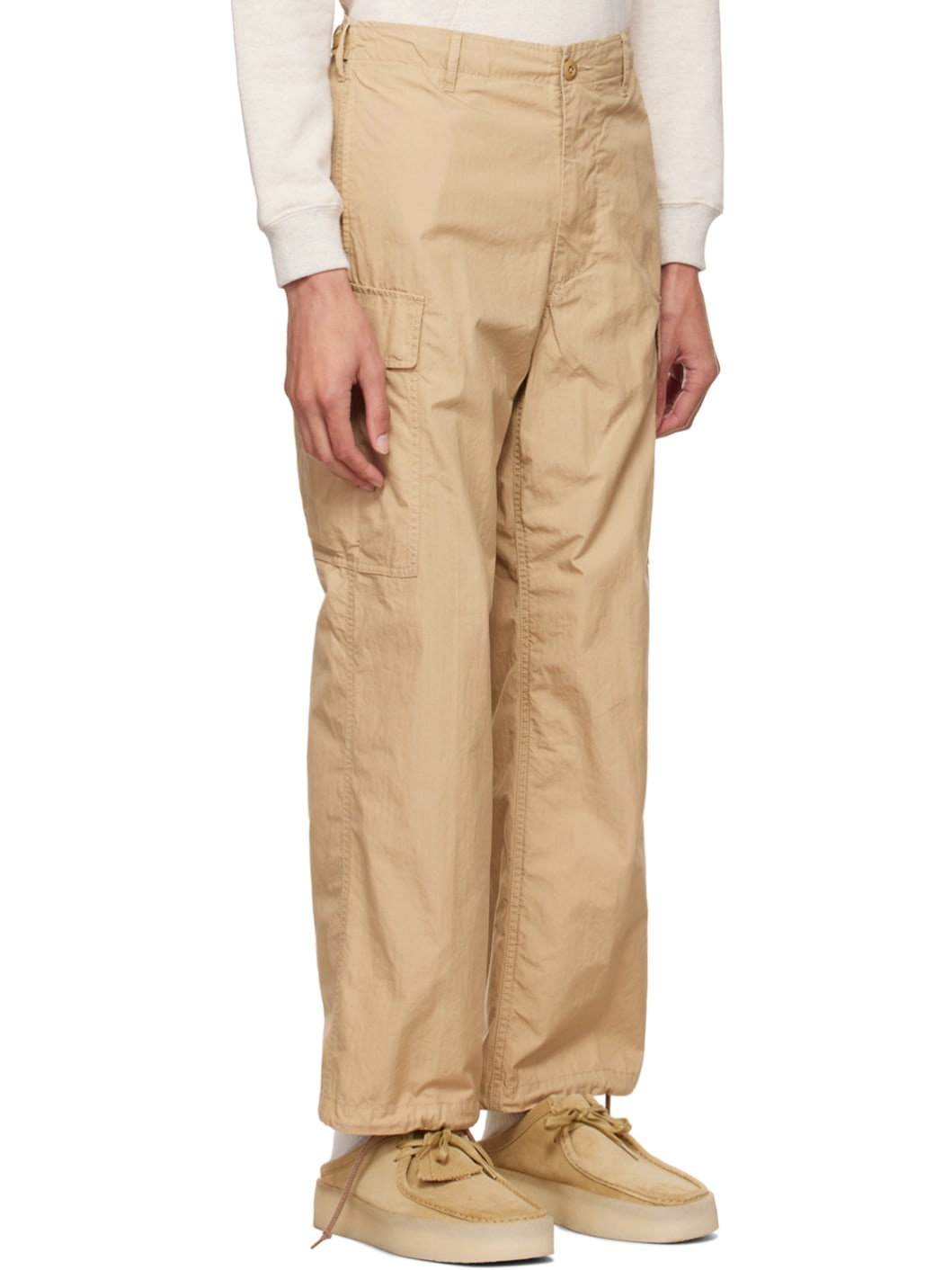 BEAMS PLUS: Beige 6-Pocket Cargo Pants