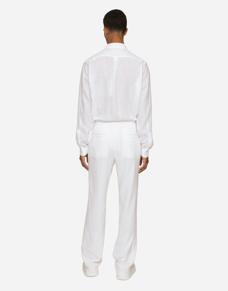 Linen Martini-fit shirt with DG hardware - 3