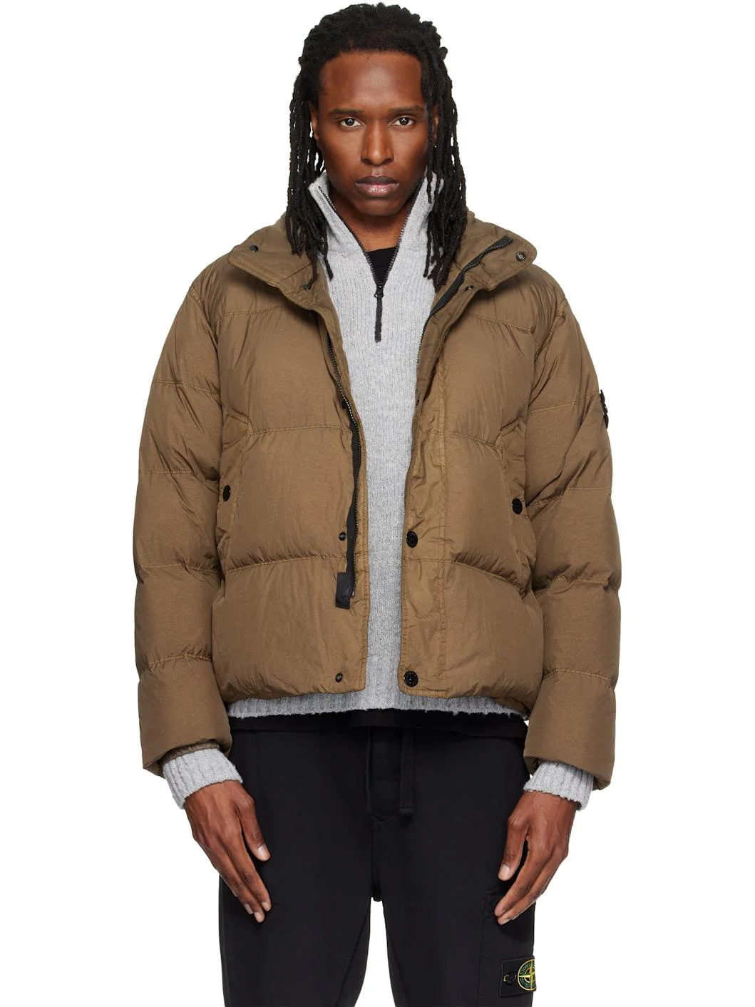 Khaki 4100109 Crinkle Reps NY Down Jacket - 1